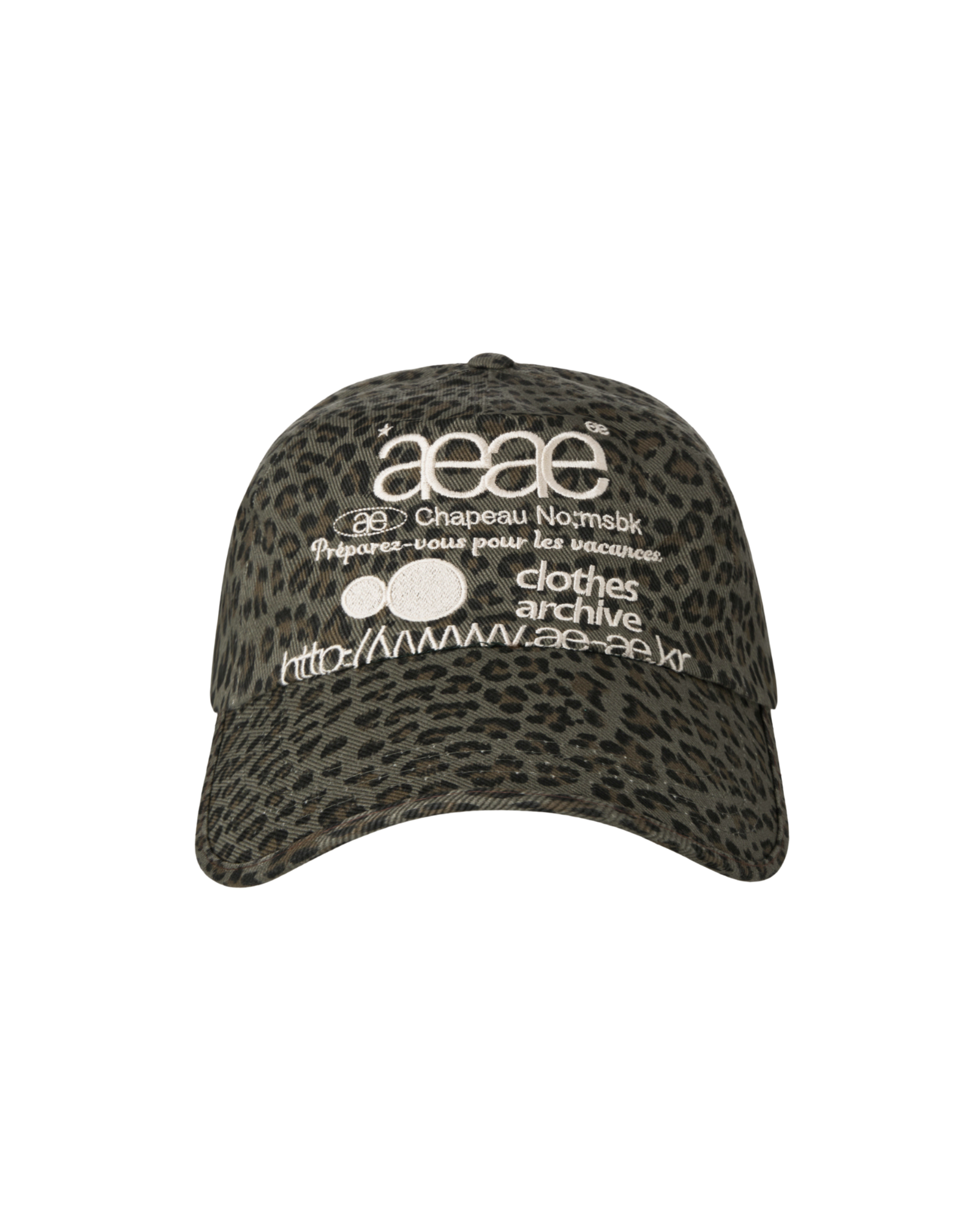 WEB LOGO LEOPARD CAP [KHAKI] – aeae JAPAN