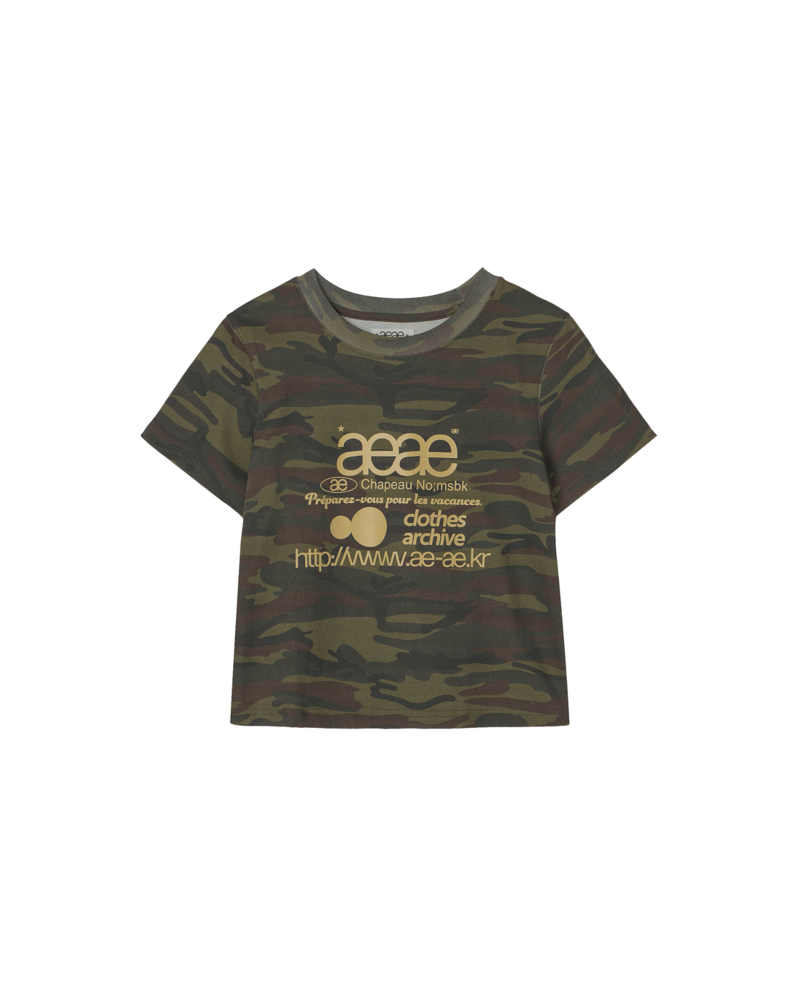 WEB LOGO CROP T-SHIRTS [CAMO] – aeae JAPAN