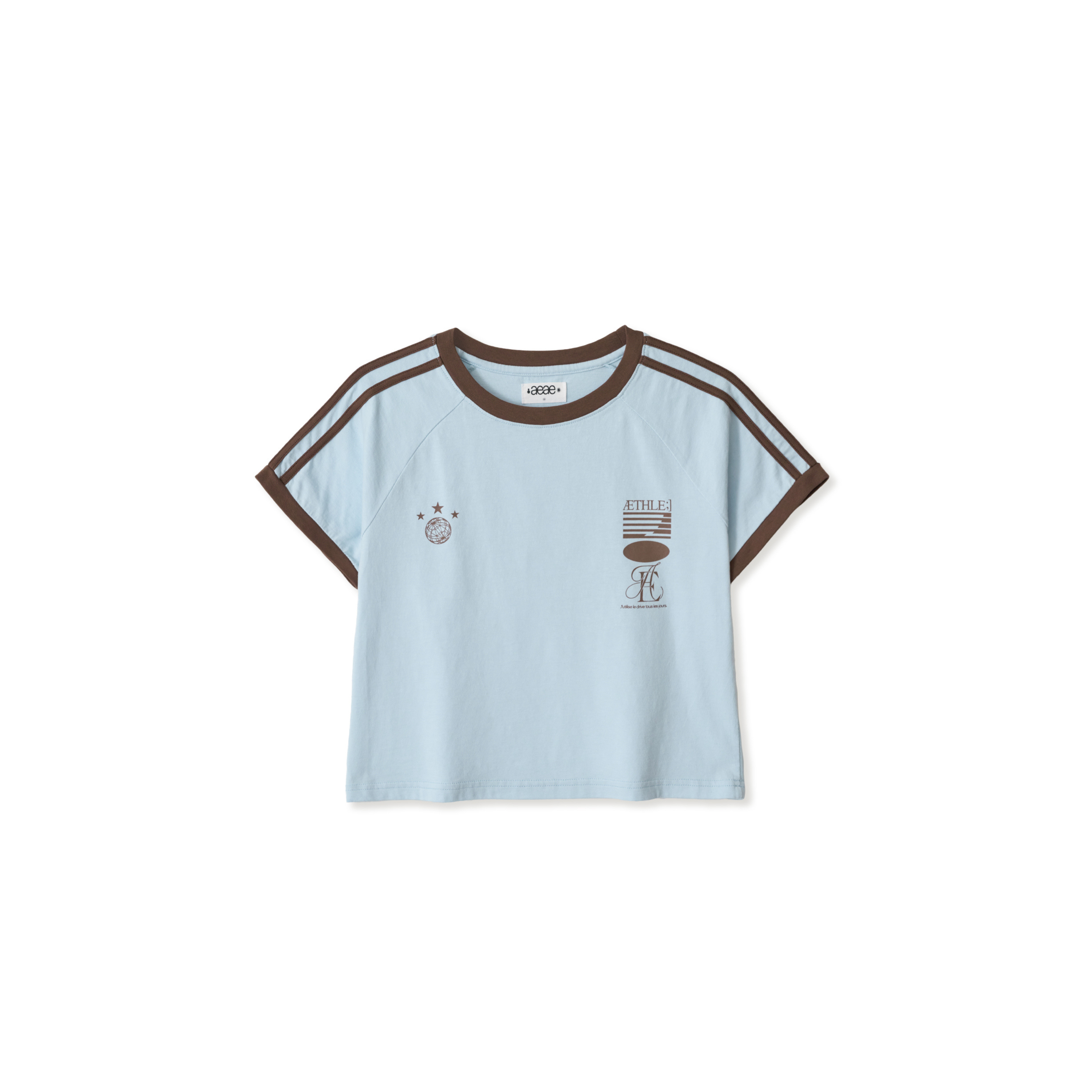 [AEAE]ATHLETE STRIPE HALF T-SHIRTS 【NAVY】(アスリートスト ATHLETE STRIPE HALF T-SHIRTS [NAVY] – aeae JAPAN