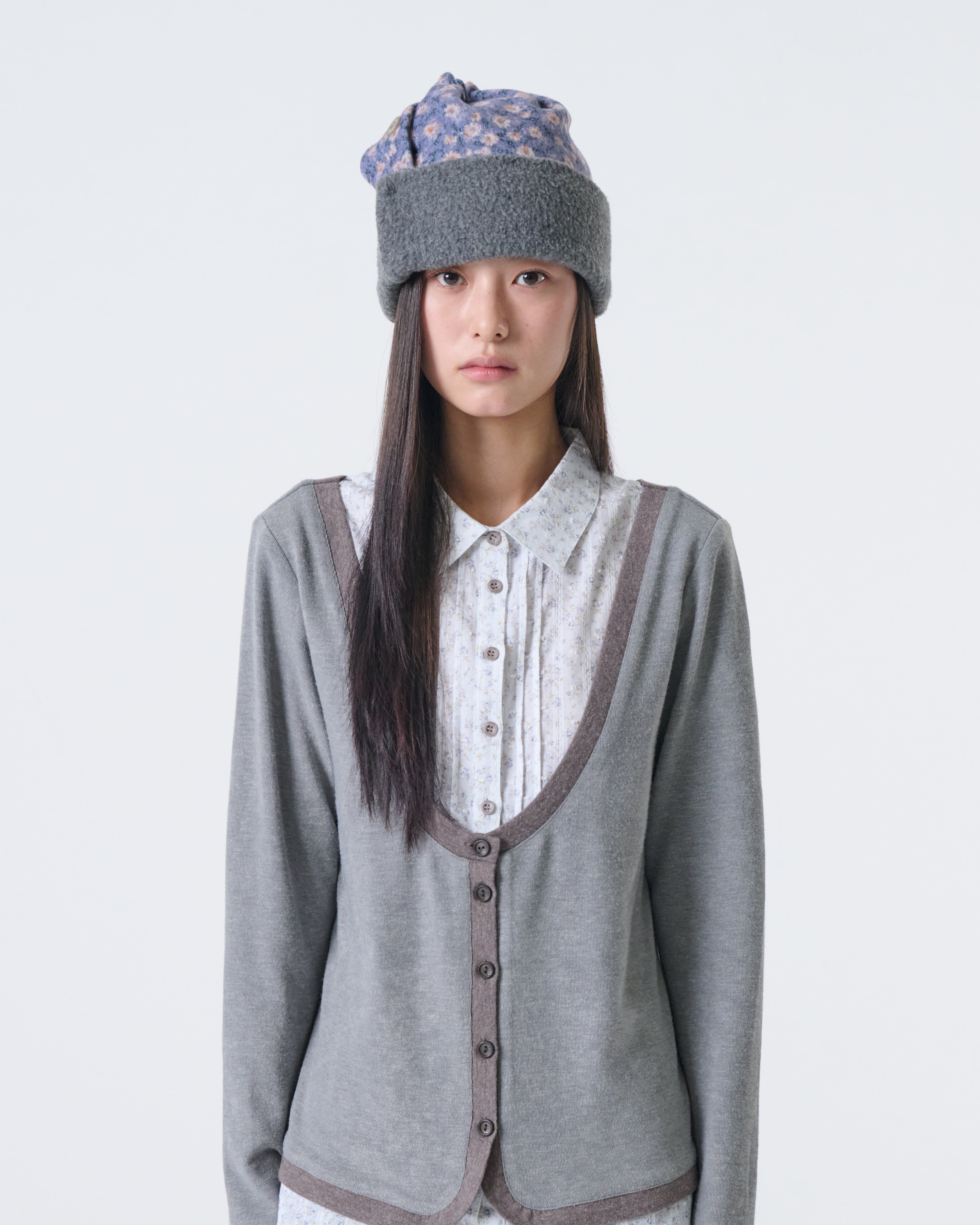 FLEECE NECK WARMER BEANIE [PURPLE]