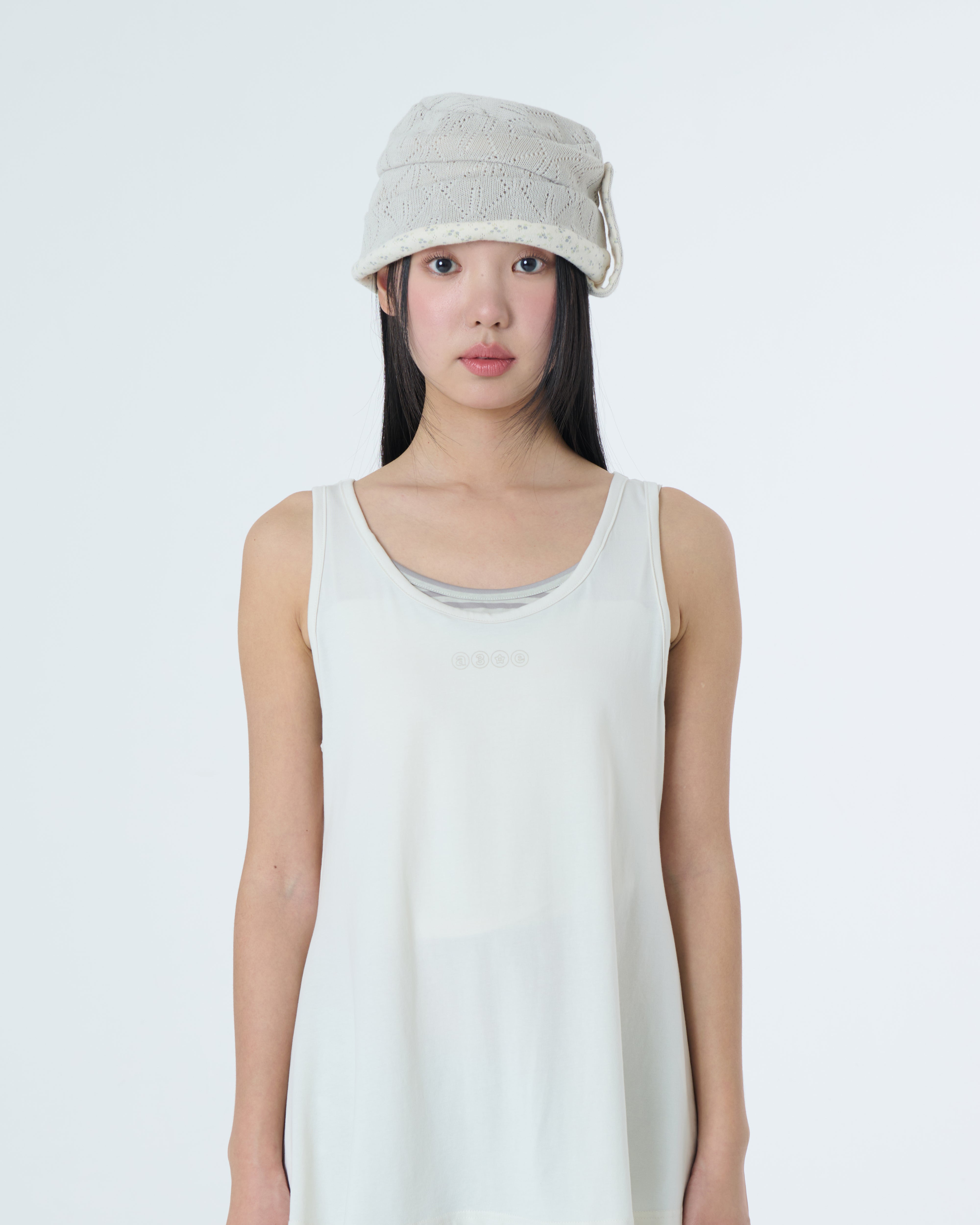 STRIPE LAYERED SLEEVELESS [IVORY]