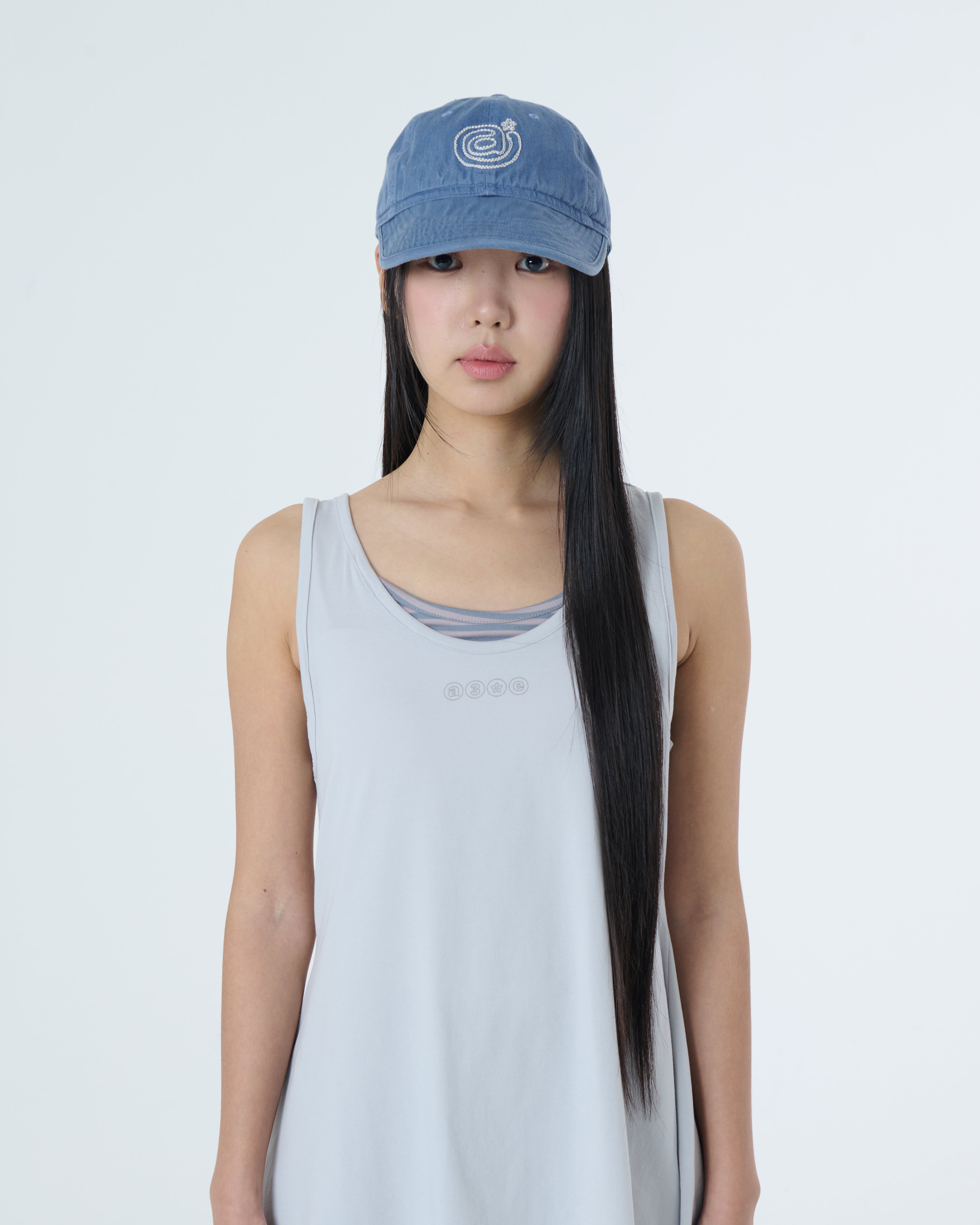STRIPE LAYERED SLEEVELESS [ASH]