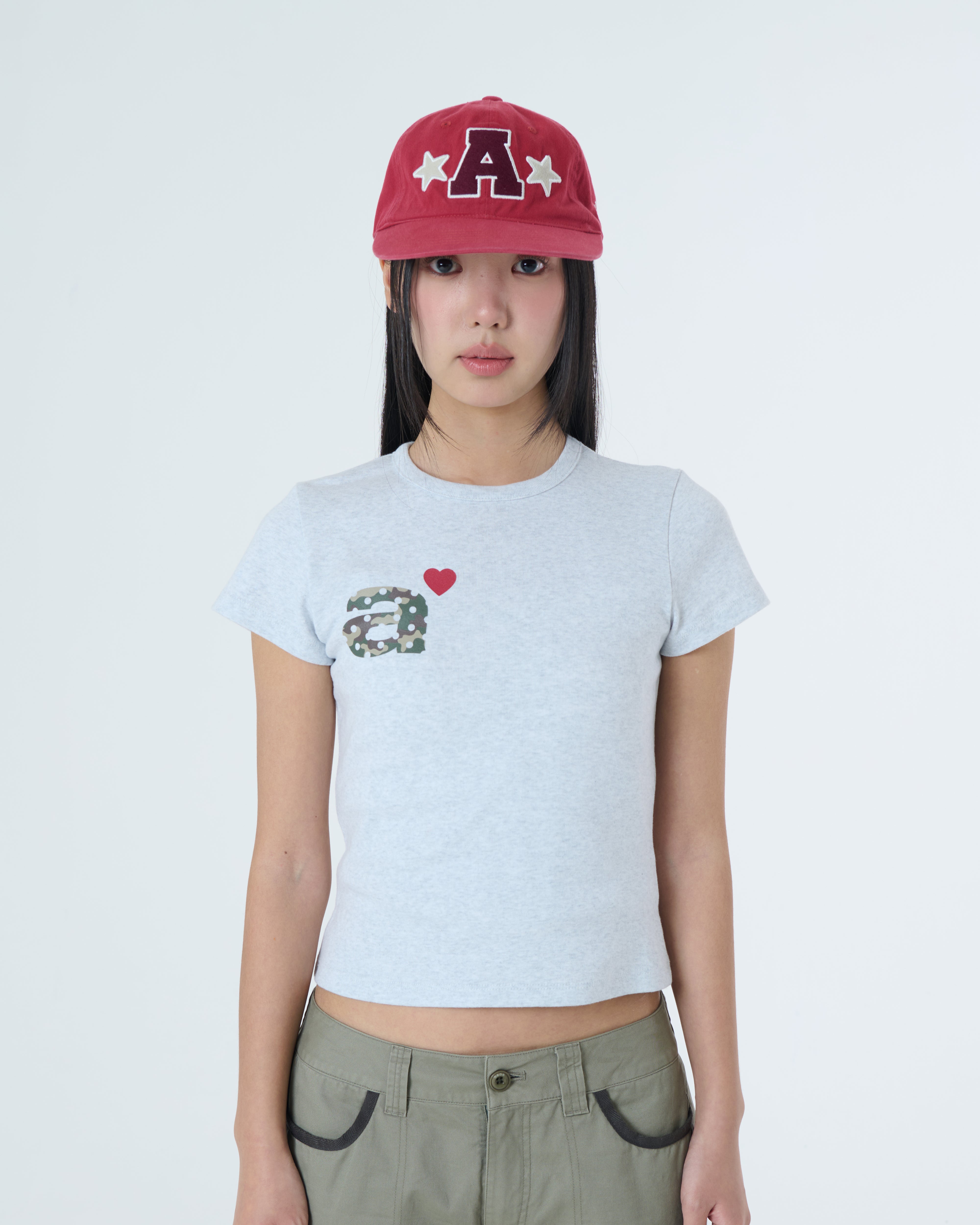 WASHED CAPITAL LOGO CAP [RED]