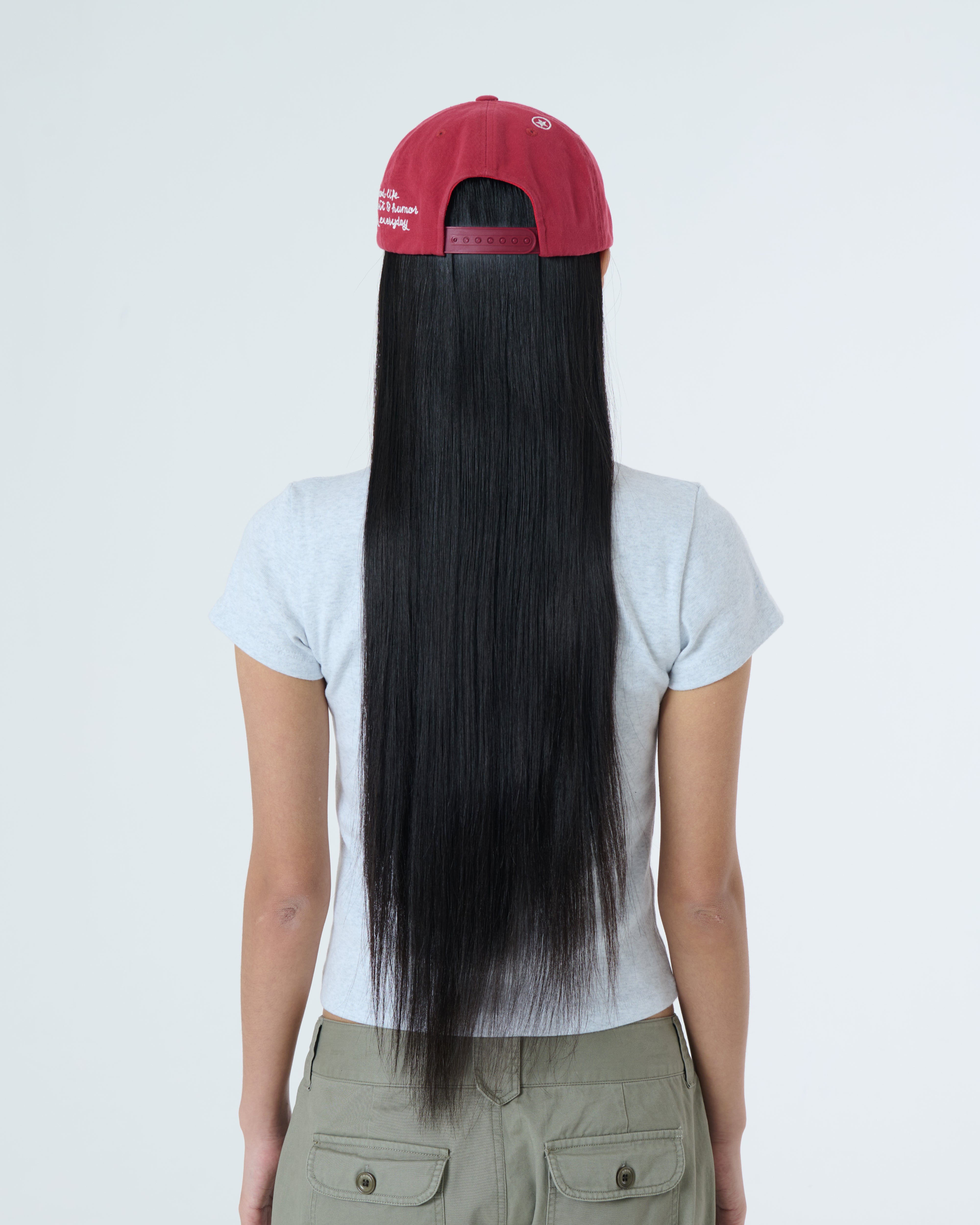 WASHED CAPITAL LOGO CAP [RED]