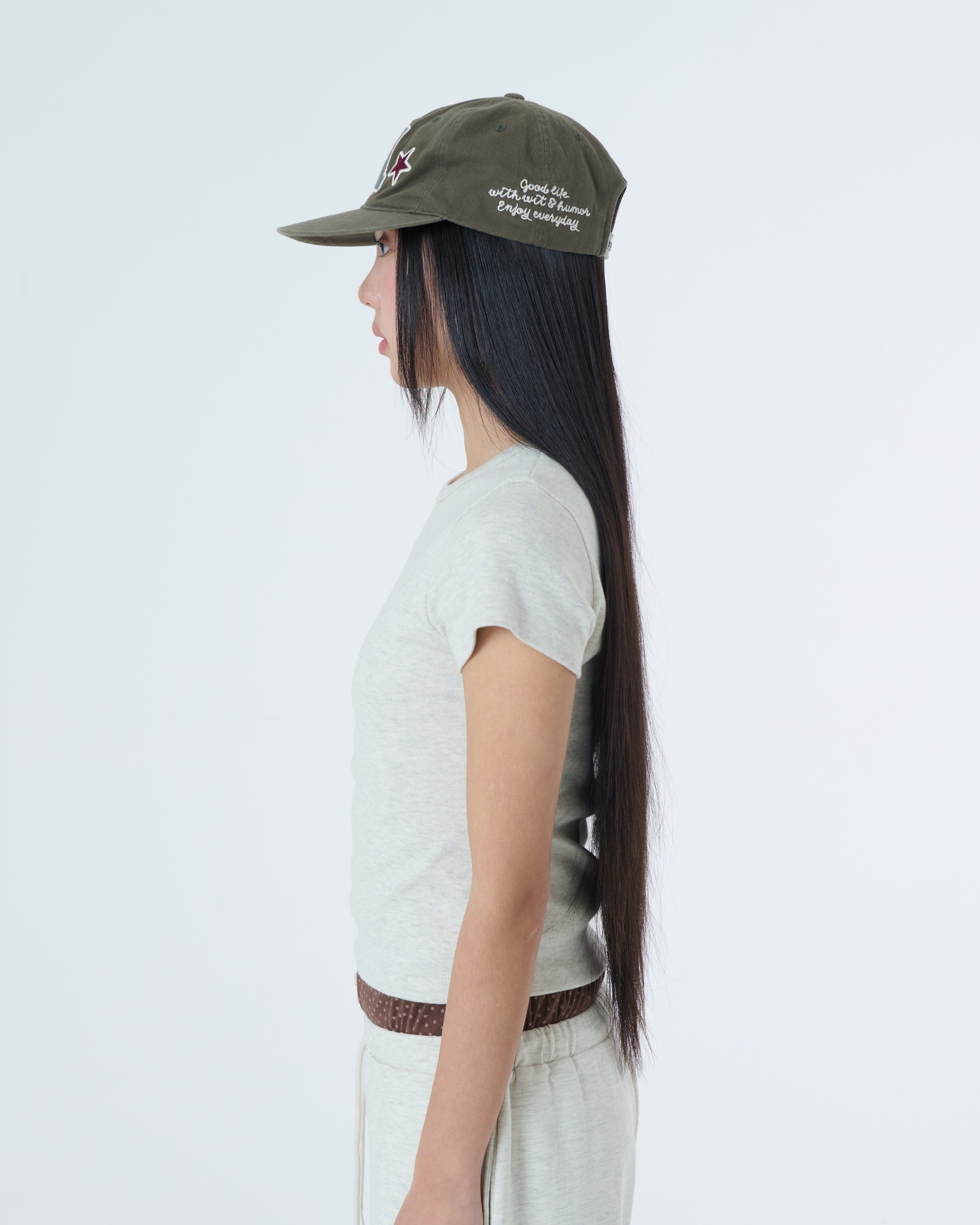 WASHED CAPITAL LOGO CAP [KHAKI]