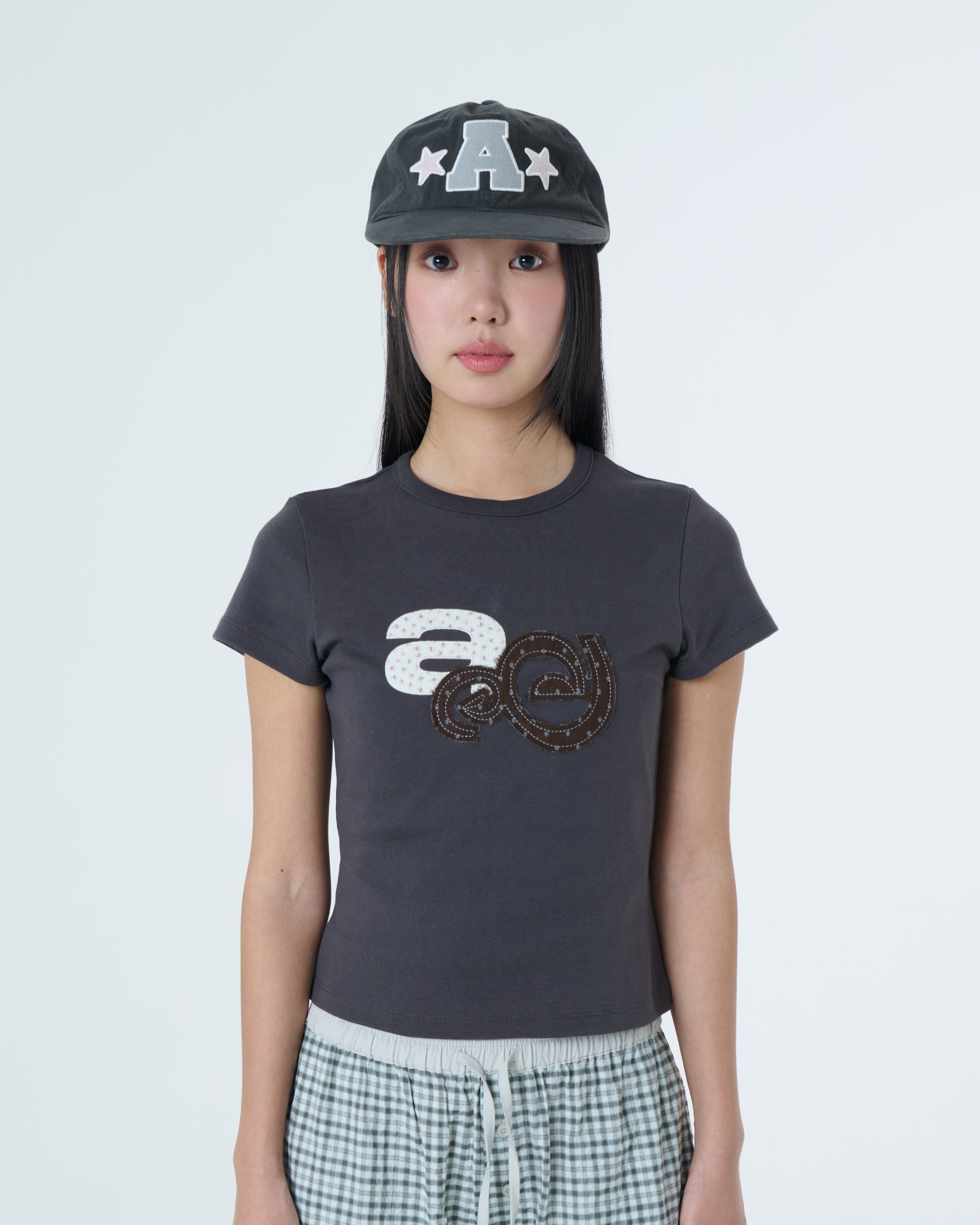 WASHED CAPITAL LOGO CAP [CHARCOAL]
