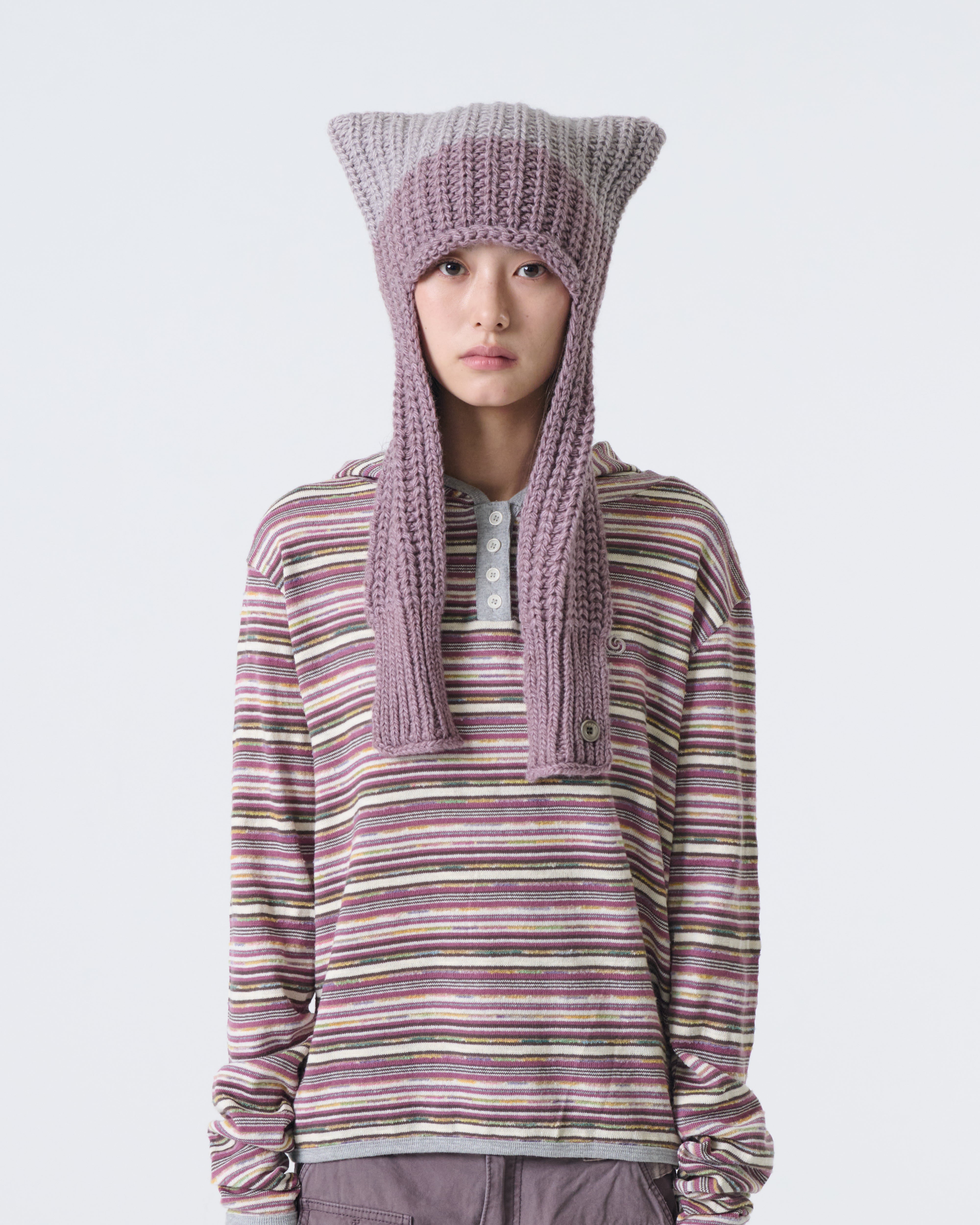 BULKY SQUARE BEANIE [PURPLE]