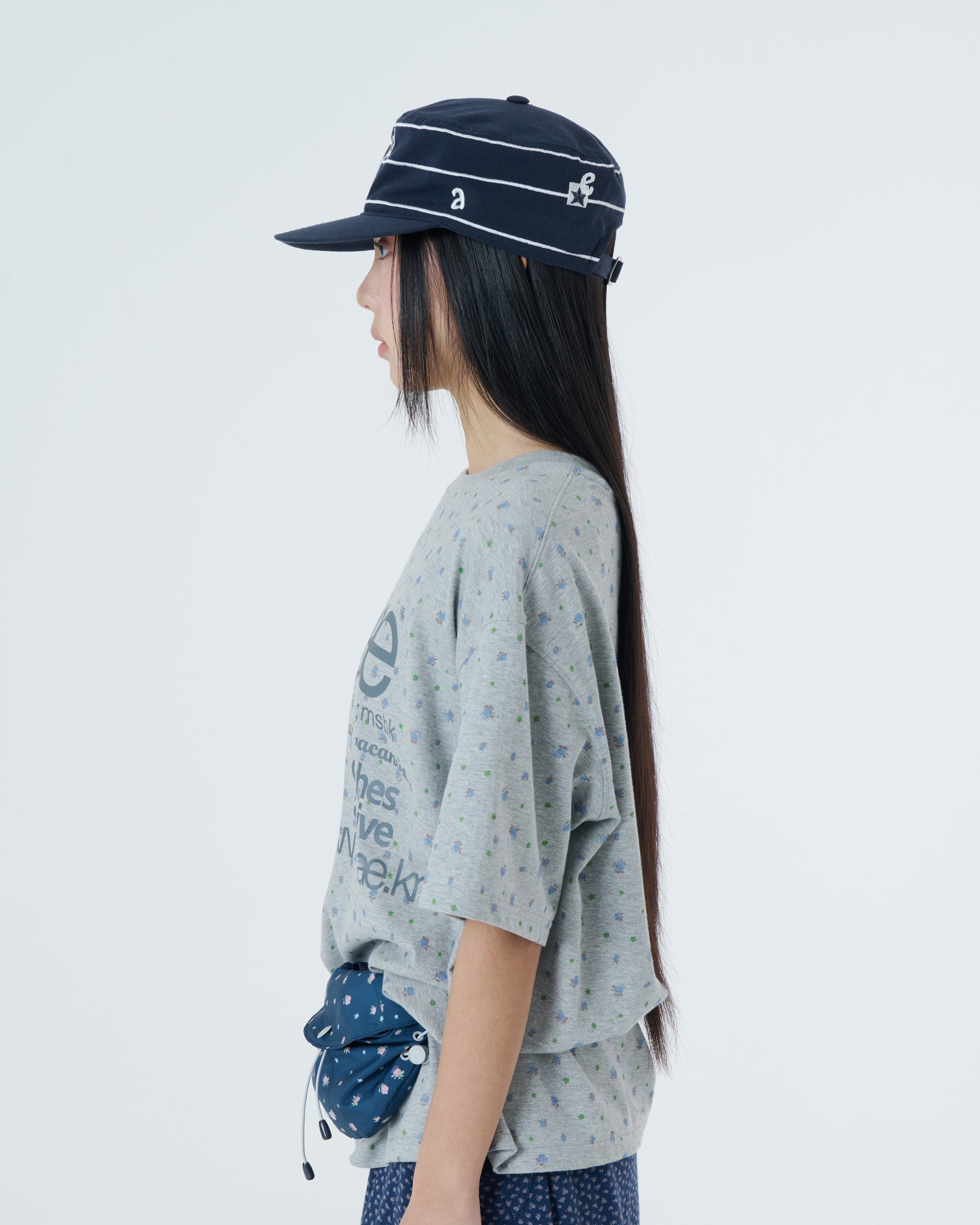 A LOGO PILLBOX CAP [NAVY]