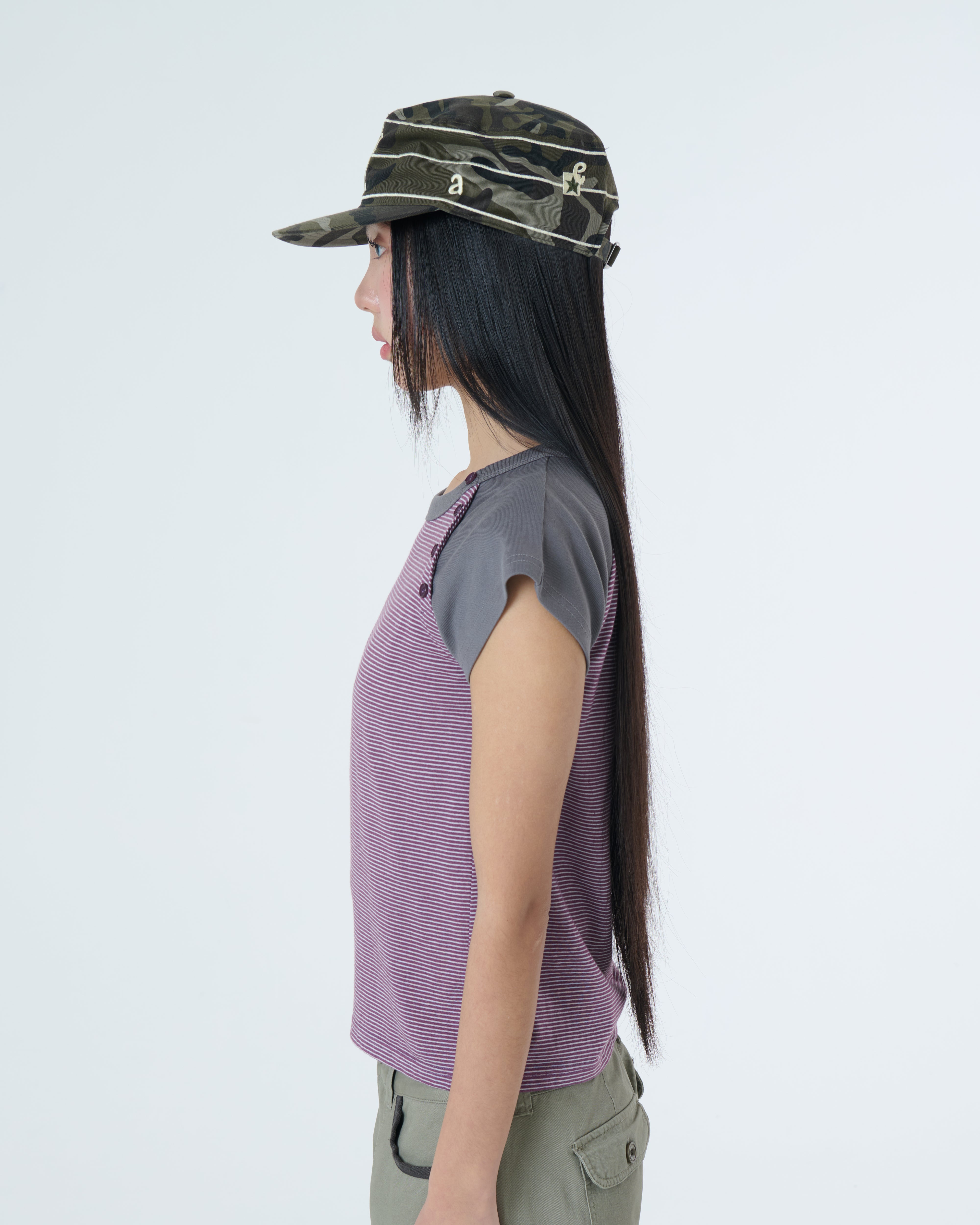 A LOGO PILLBOX CAP [CAMO]