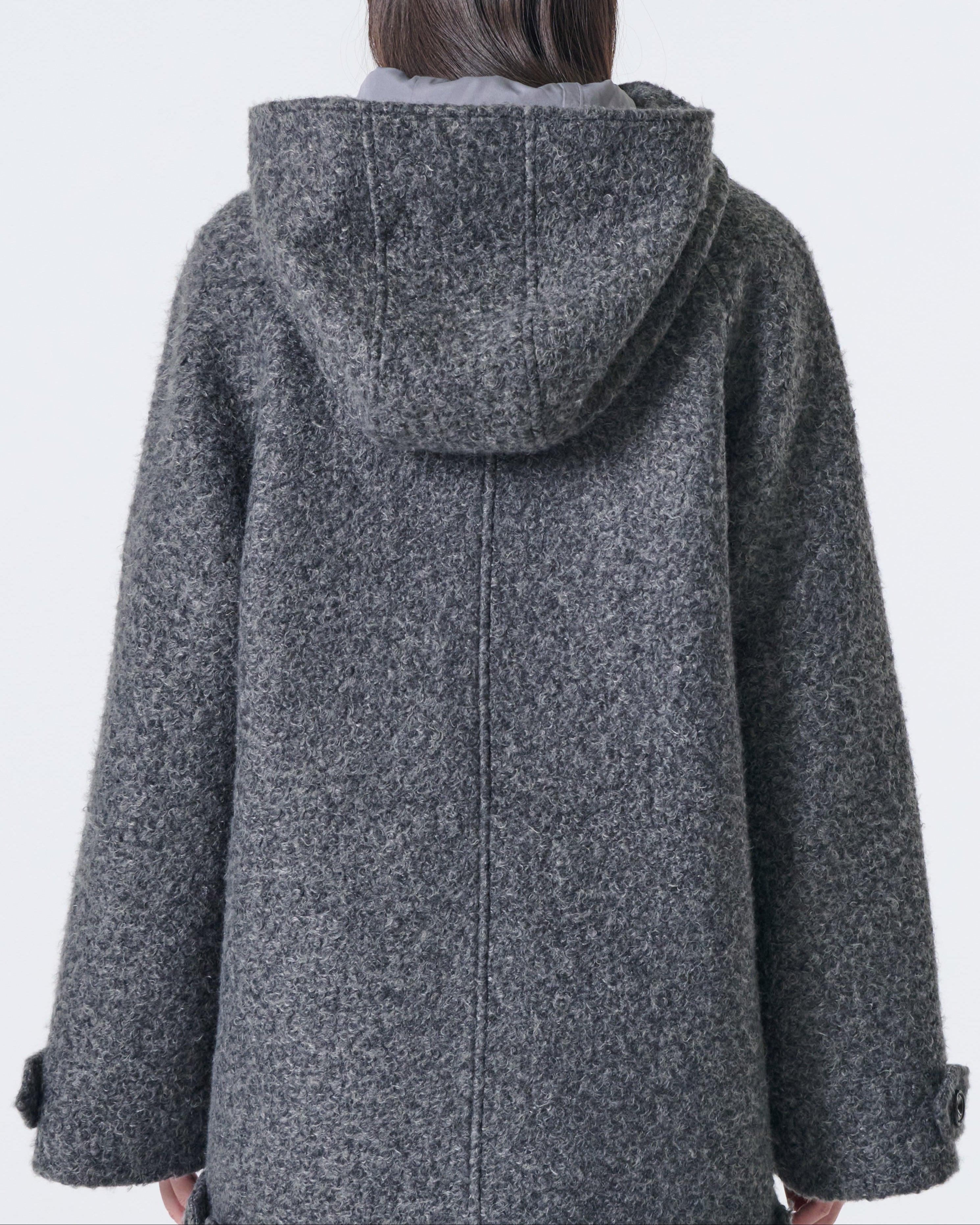 BIG BUTTON HALF COAT [CHARCOAL]