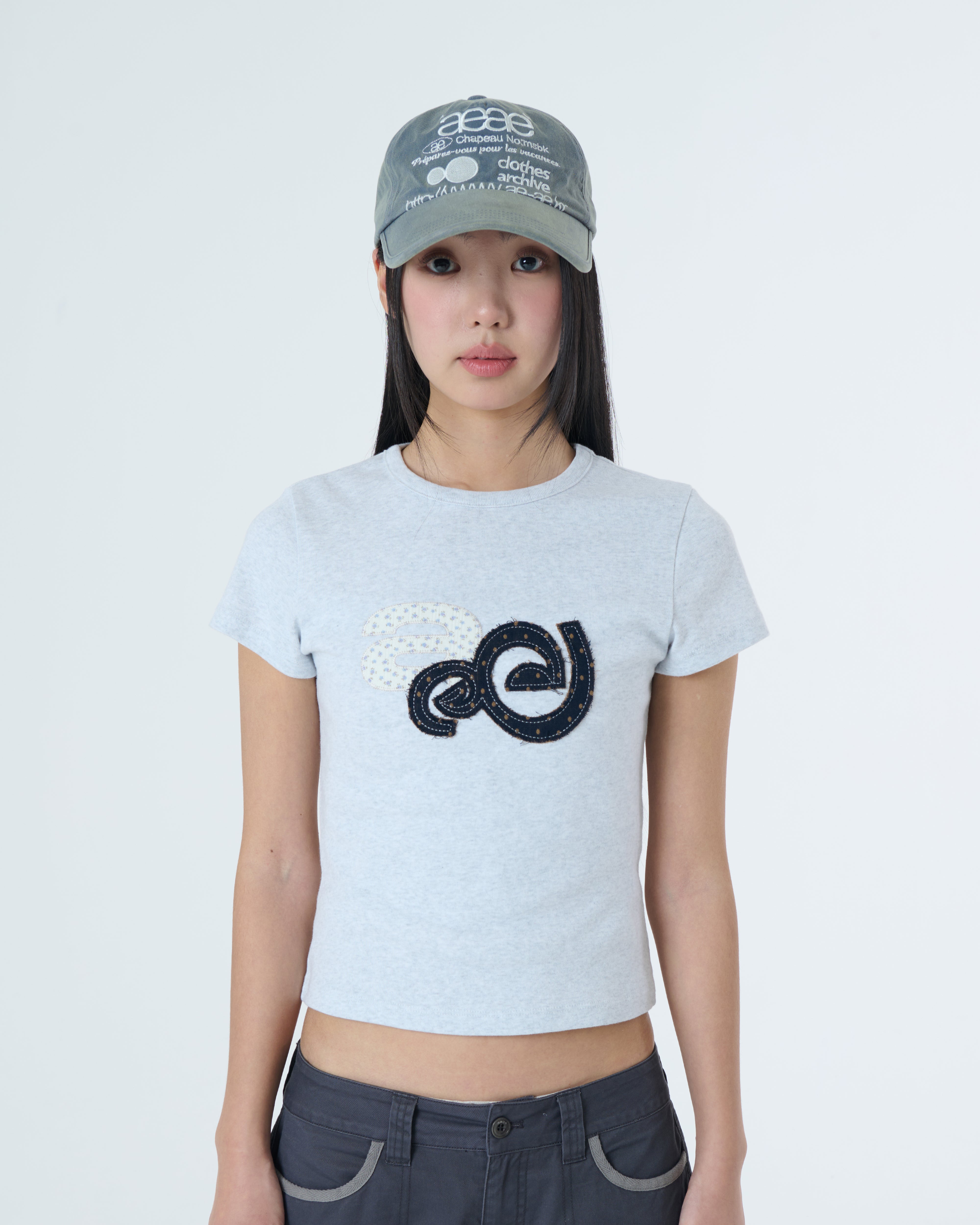 WEB LOGO WASHED 5 PANNEL BALL CAP [COPEN BLUE]