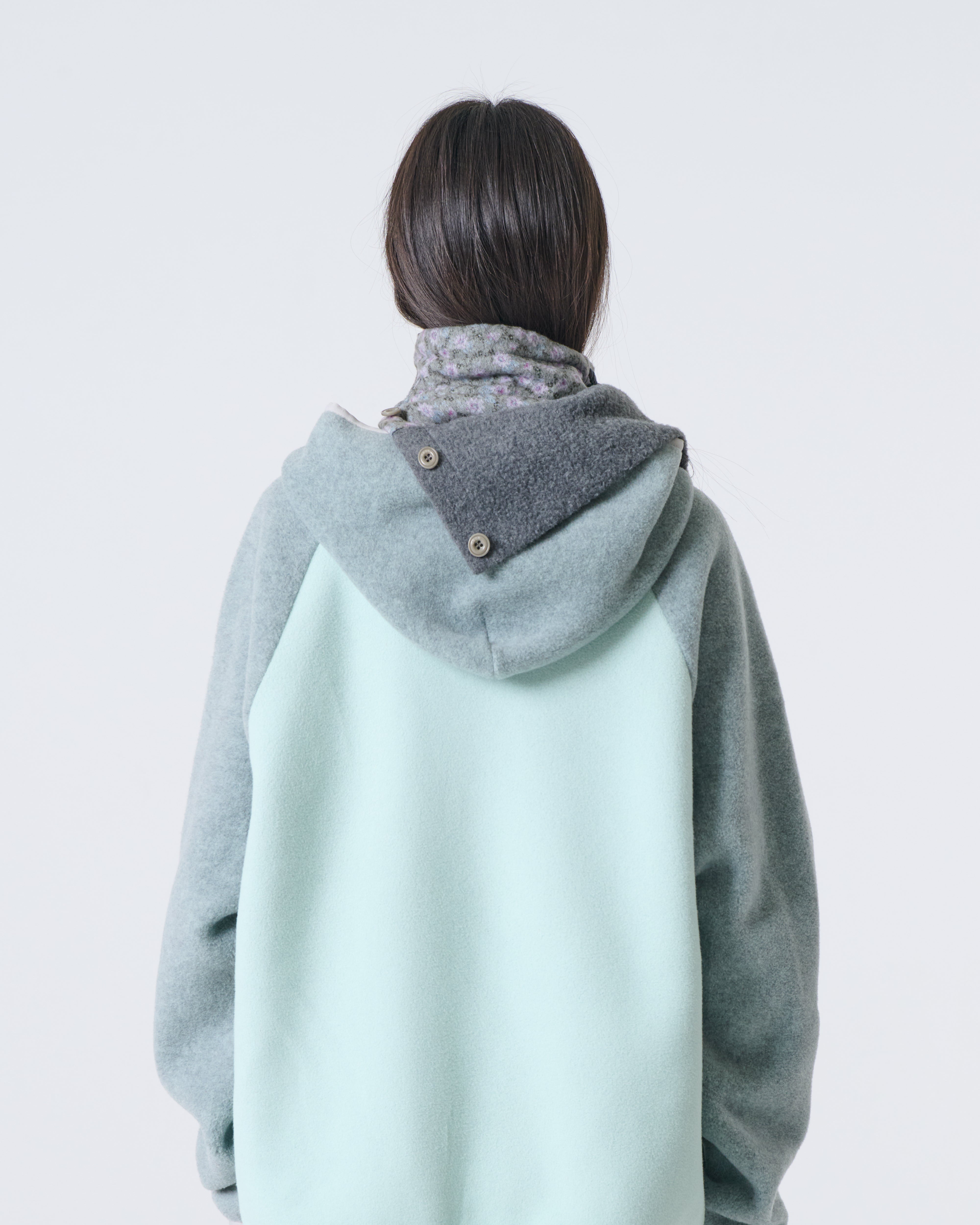FLEECE NECK WARMER BEANIE [KHAKI]