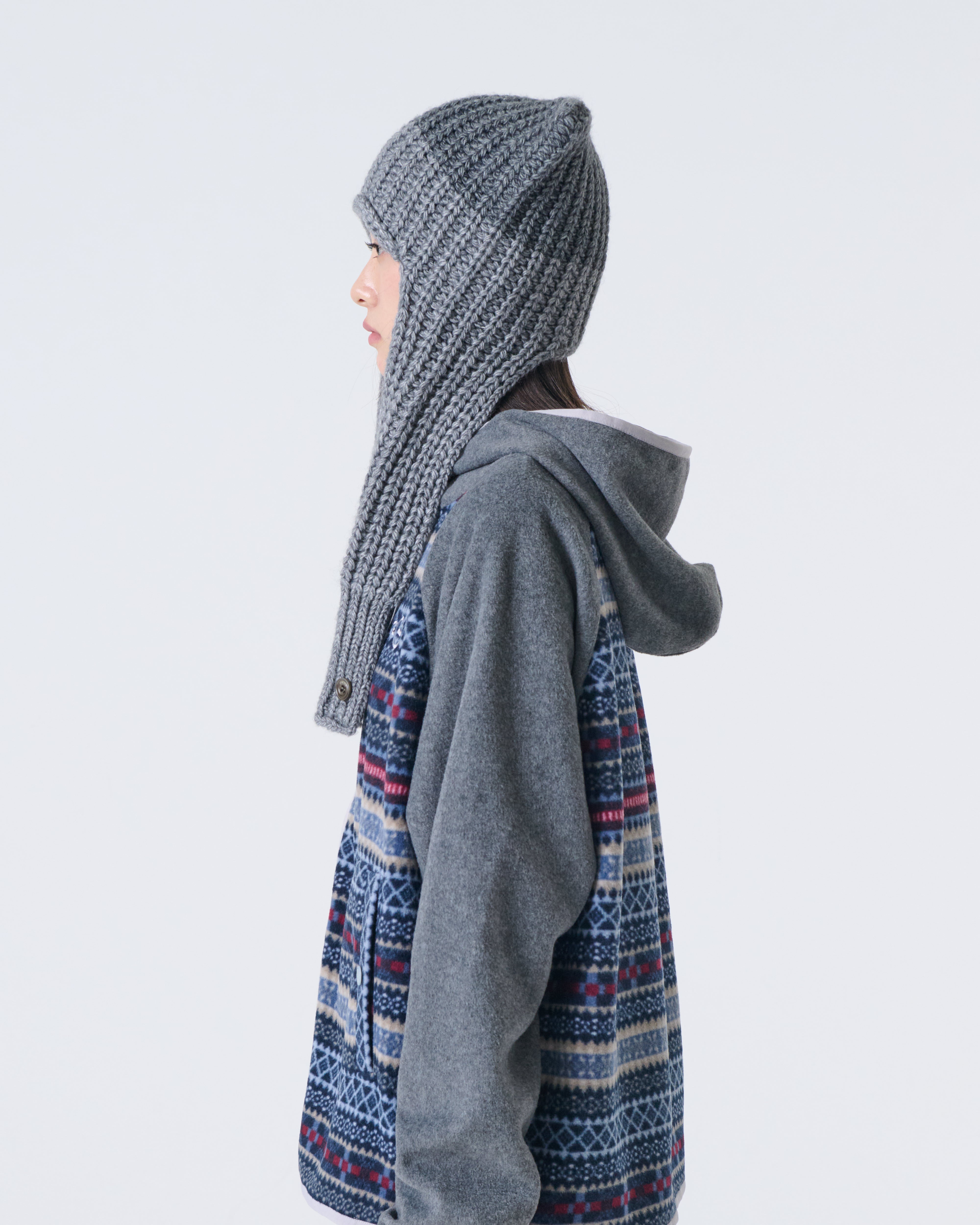 SOFT FLEECE ZIP UP HOODIE [GREY]