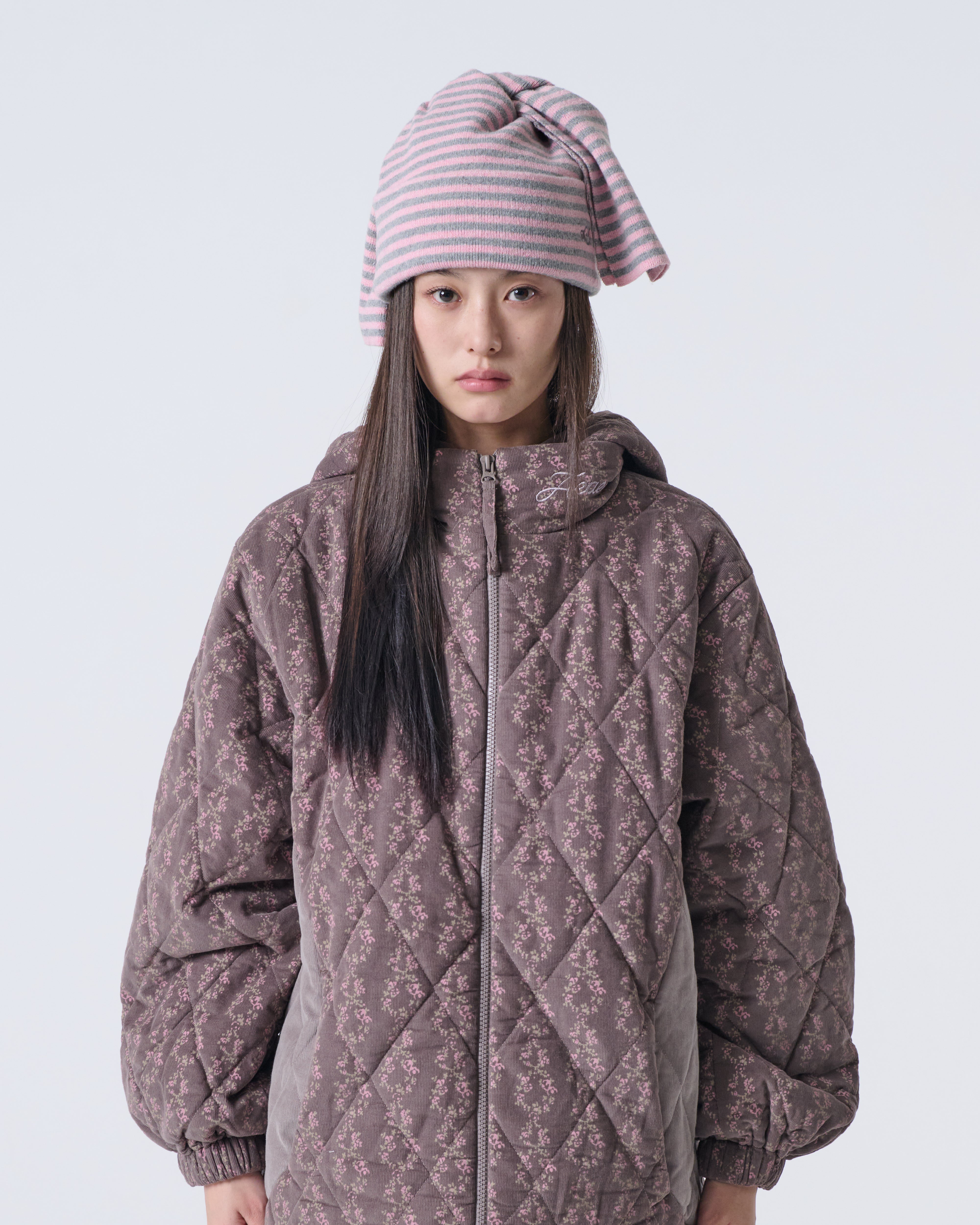 PILED LONG BEANIE [PINK]