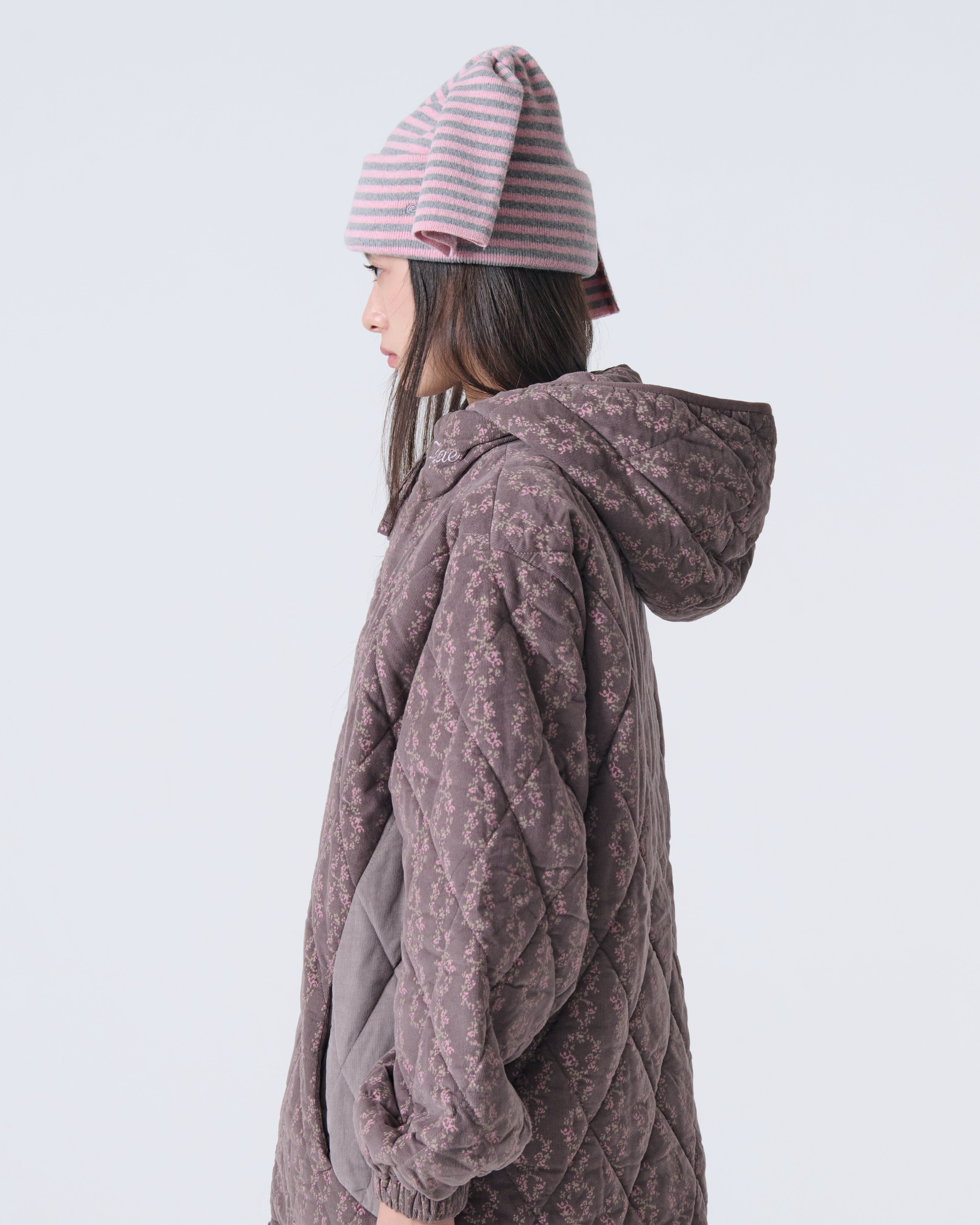 PILED LONG BEANIE [PINK]