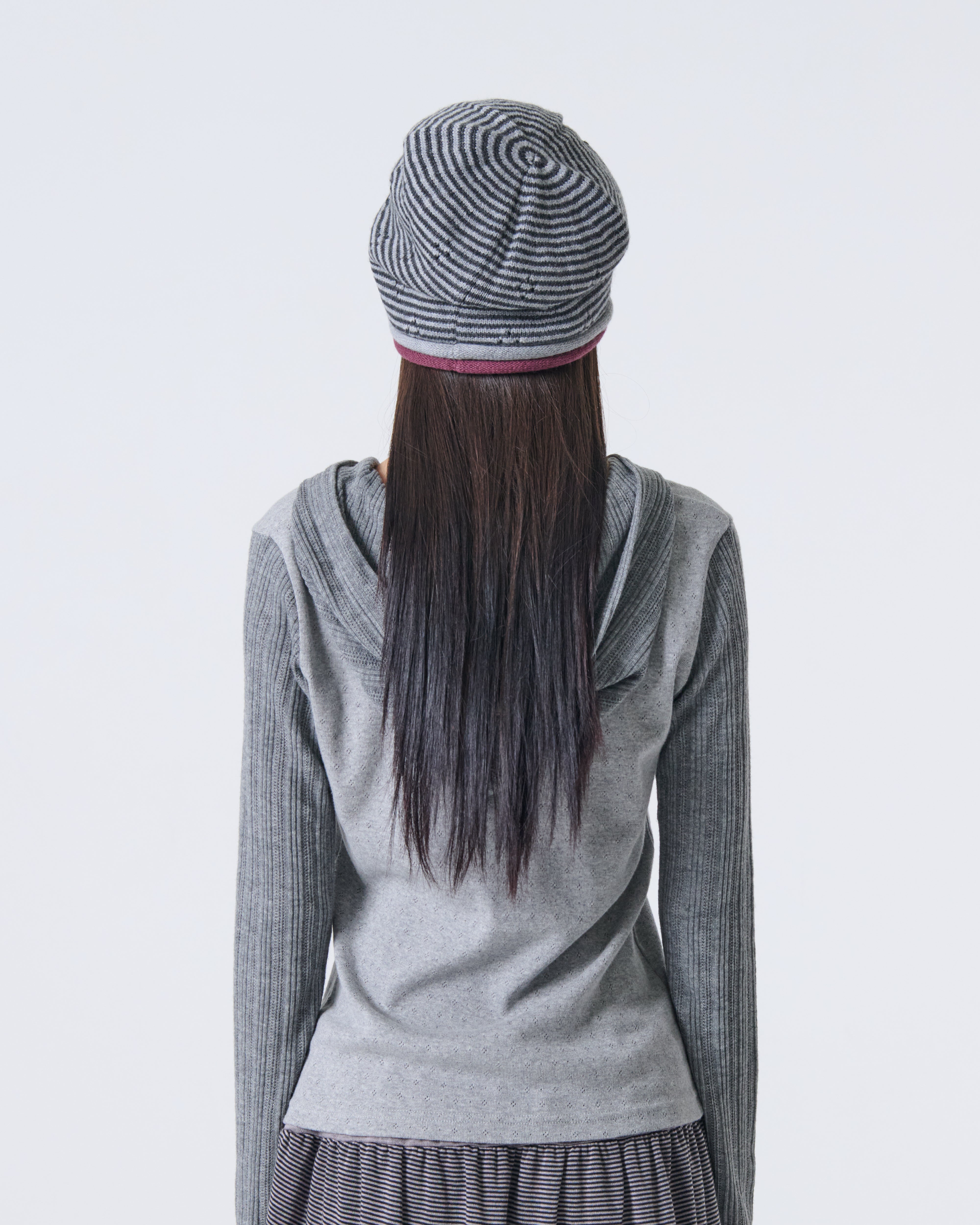 FLOWER BLOCK HOODIE [GREY]