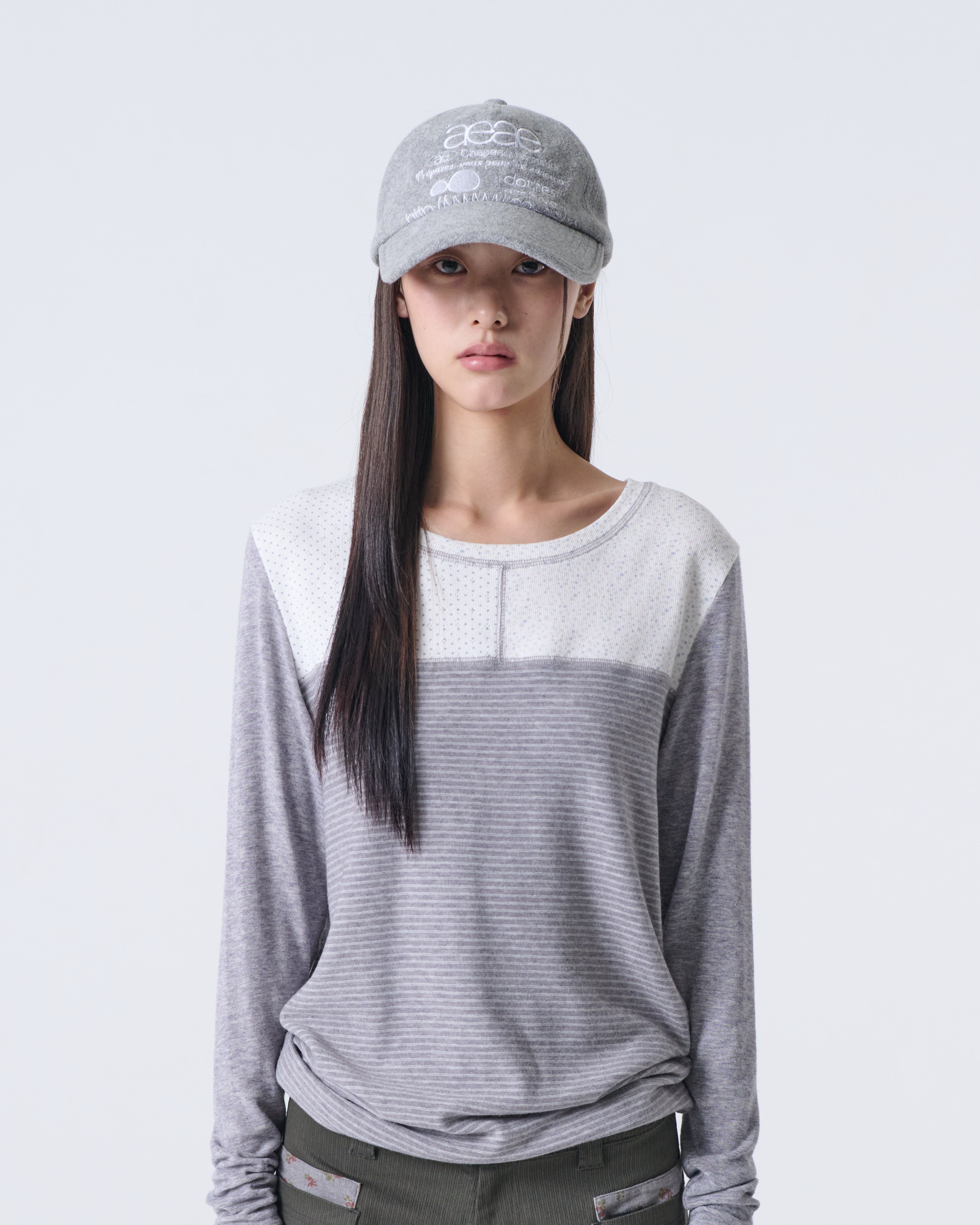 WEB LOGO FLEECE CAP [GREY]