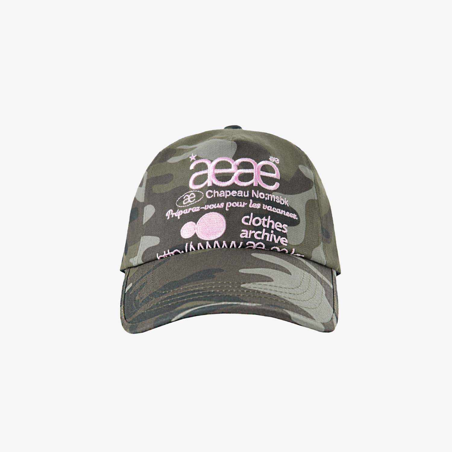 WEB LOGO CAMO 5 PANNEL CAP [GREEN]