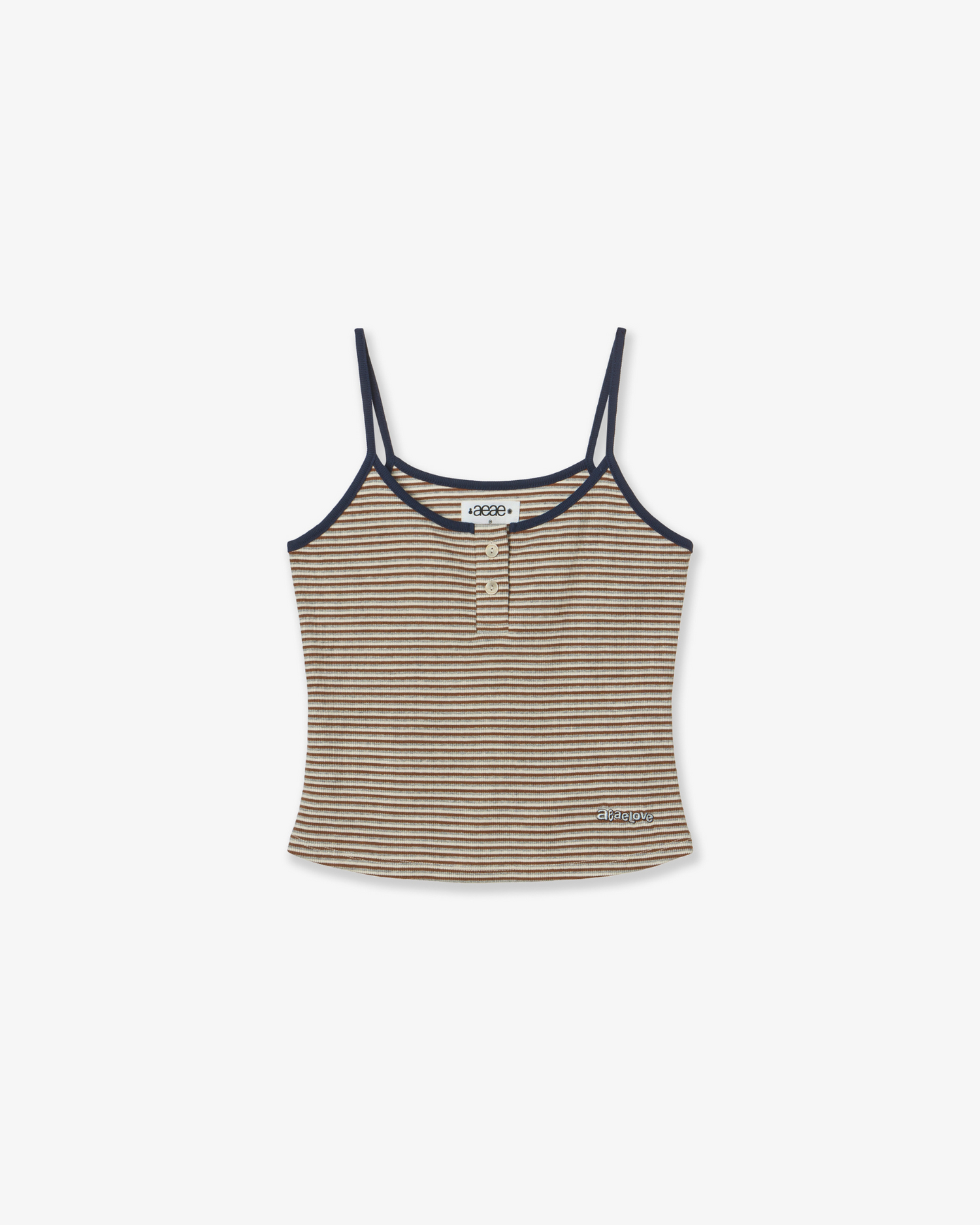 STRIPE BUTTON TANK TOP [BEIGE]