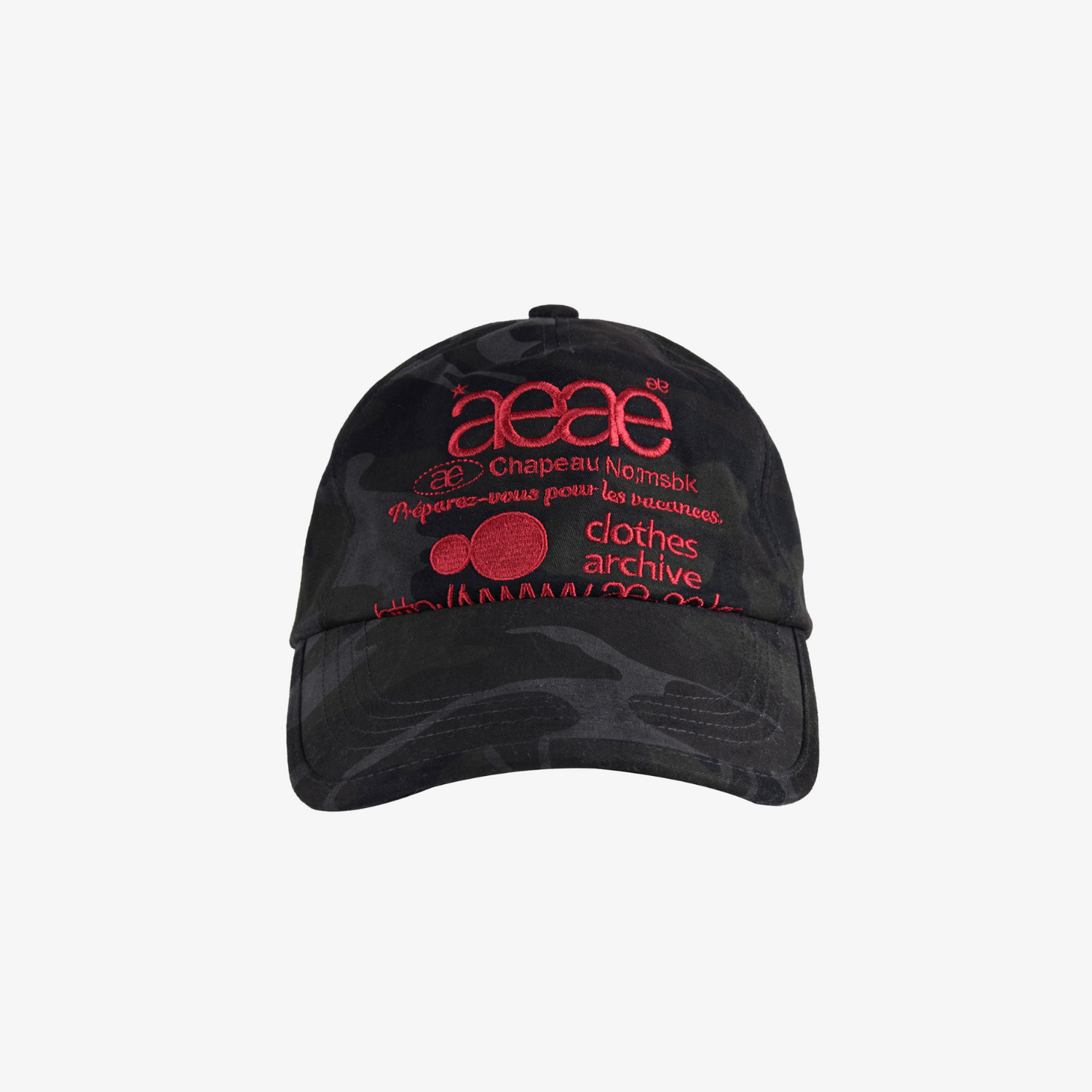 WEB LOGO CAMO 5 PANNEL CAP [BLACK]