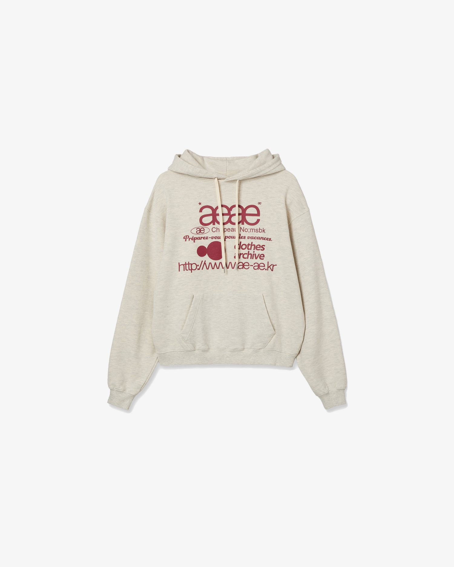 WEB LOGO LOOSED HOODIE [OATMEAL]