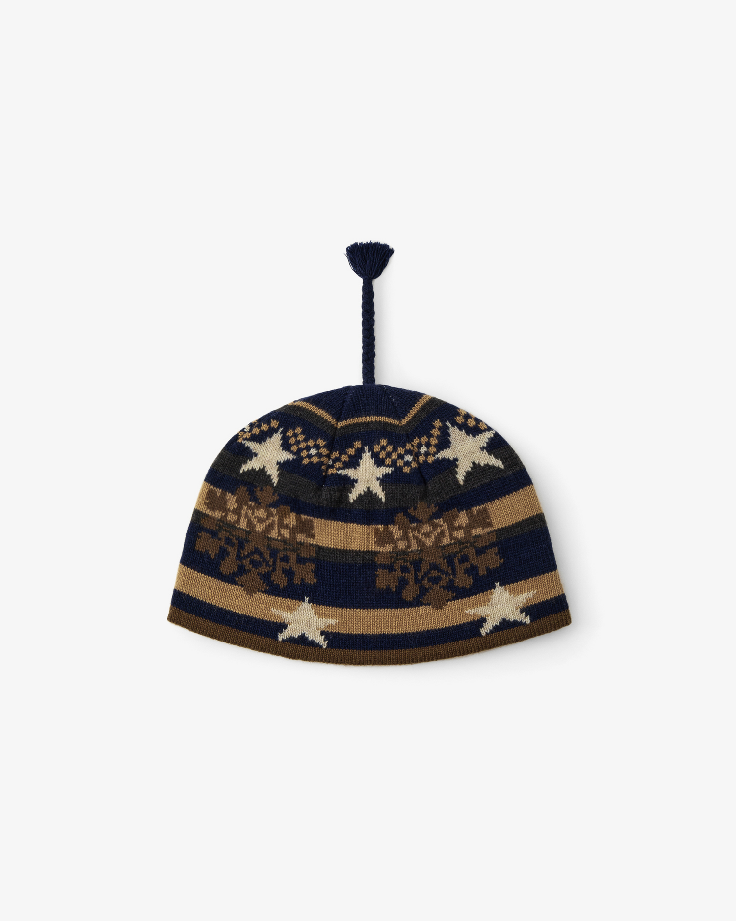 SNOW TASSEL BEANIE [DARK NAVY]