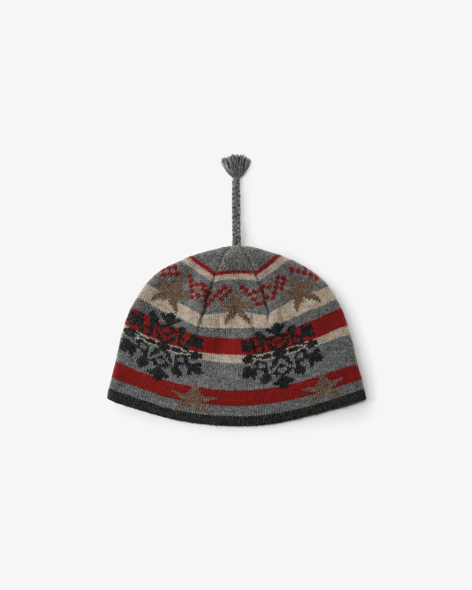 SNOW TASSEL BEANIE [GREY]