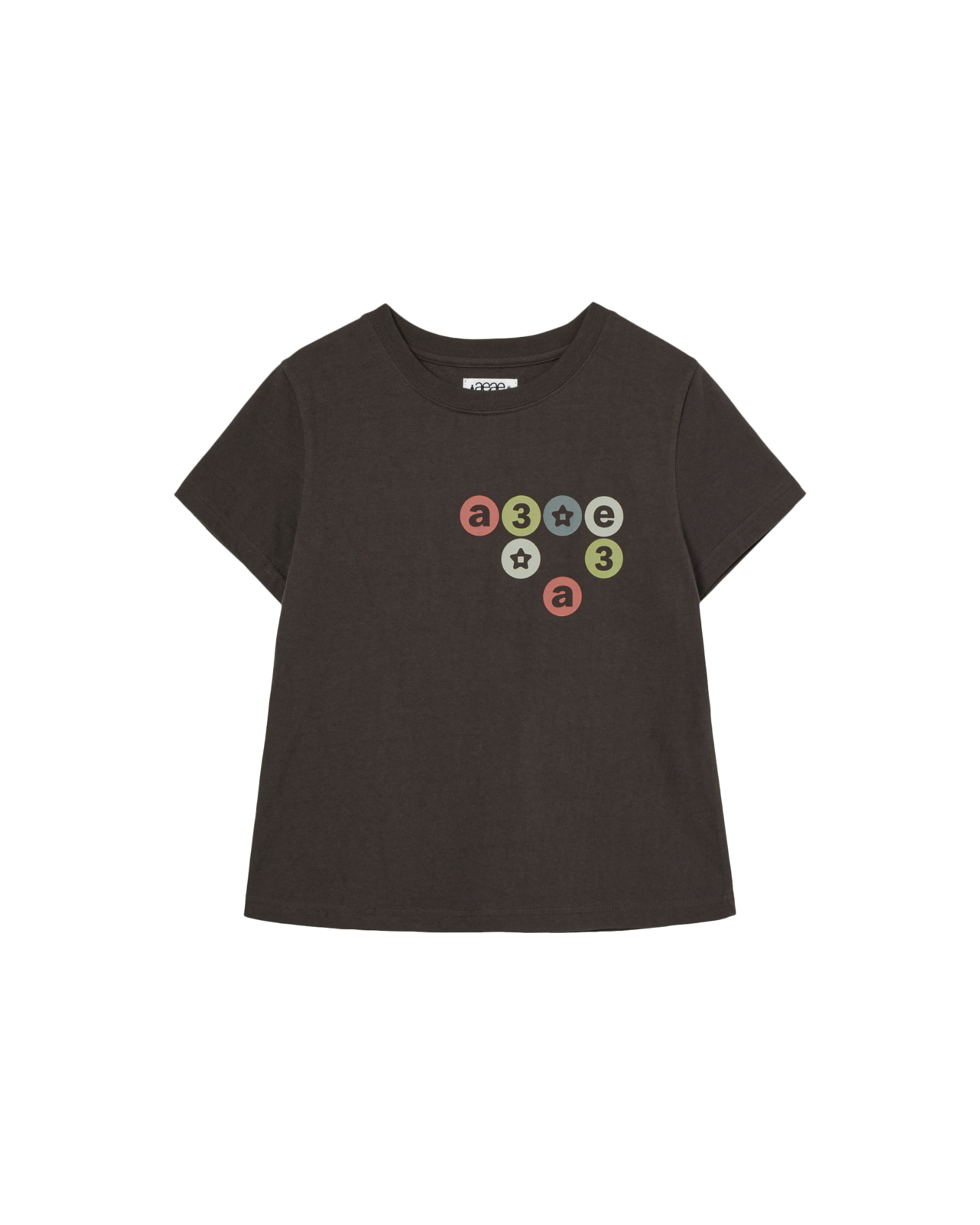 COLOR DOT LOGO TEE [DARK BROWN]