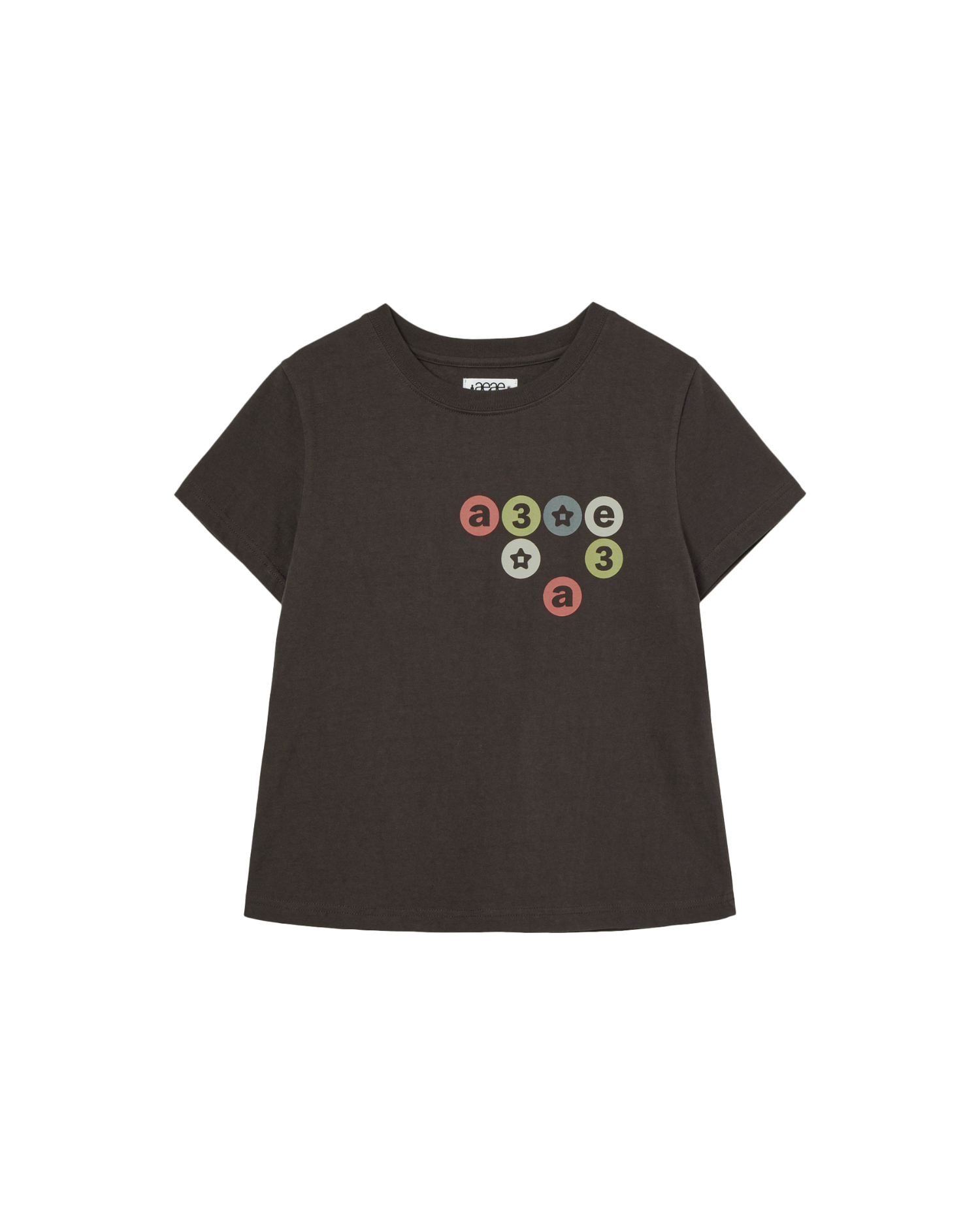 COLOR DOT LOGO TEE [DARK BROWN]