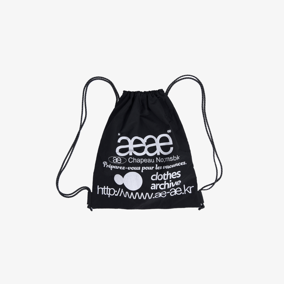 WEB LOGO GYM SACK [BLACK] – aeae JAPAN