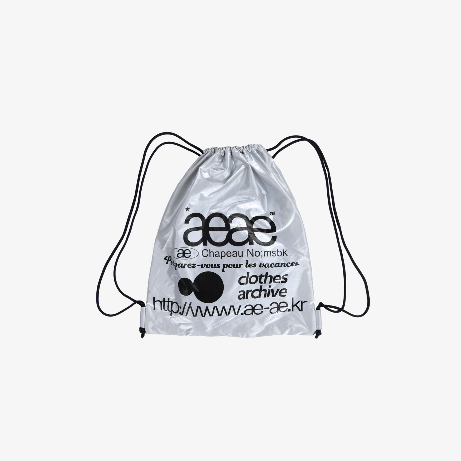 【10月上旬お届けアイテム】WEB LOGO GYM SACK [SILVER]