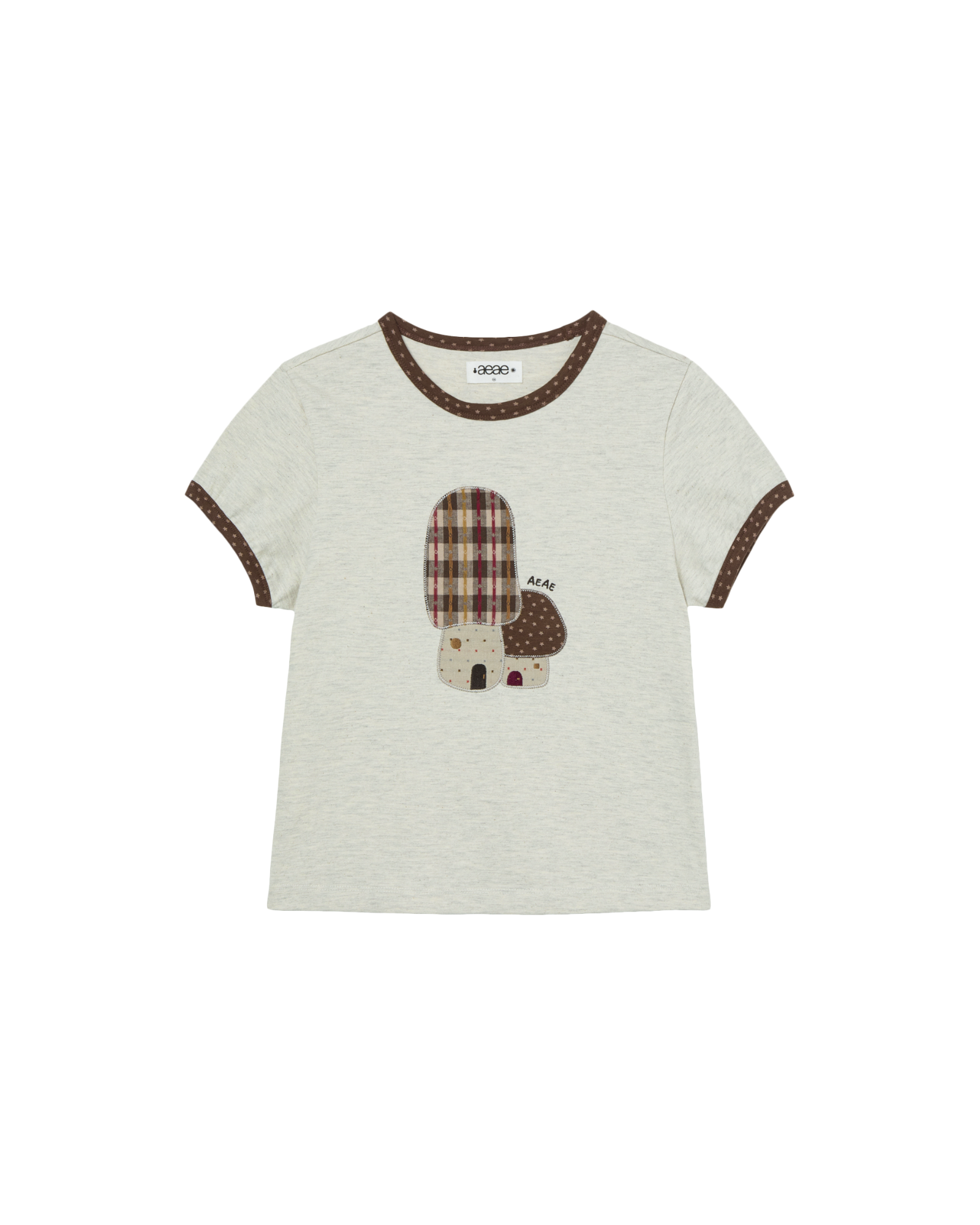 MUSHROOM APPLIQUE TEE [OATMEAL]