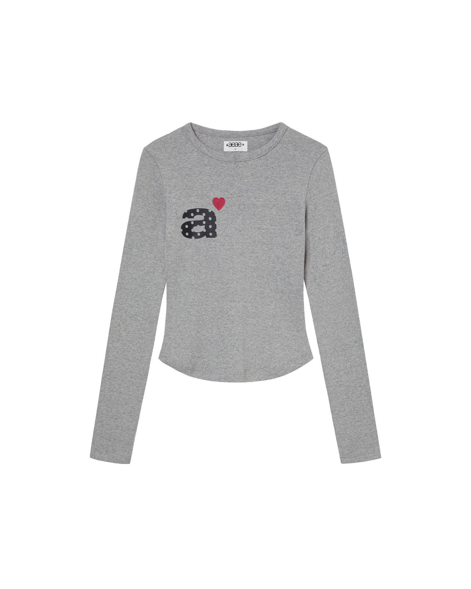 【予約商品】DOT SMALL LETTER L/S [MELANGE GREY]