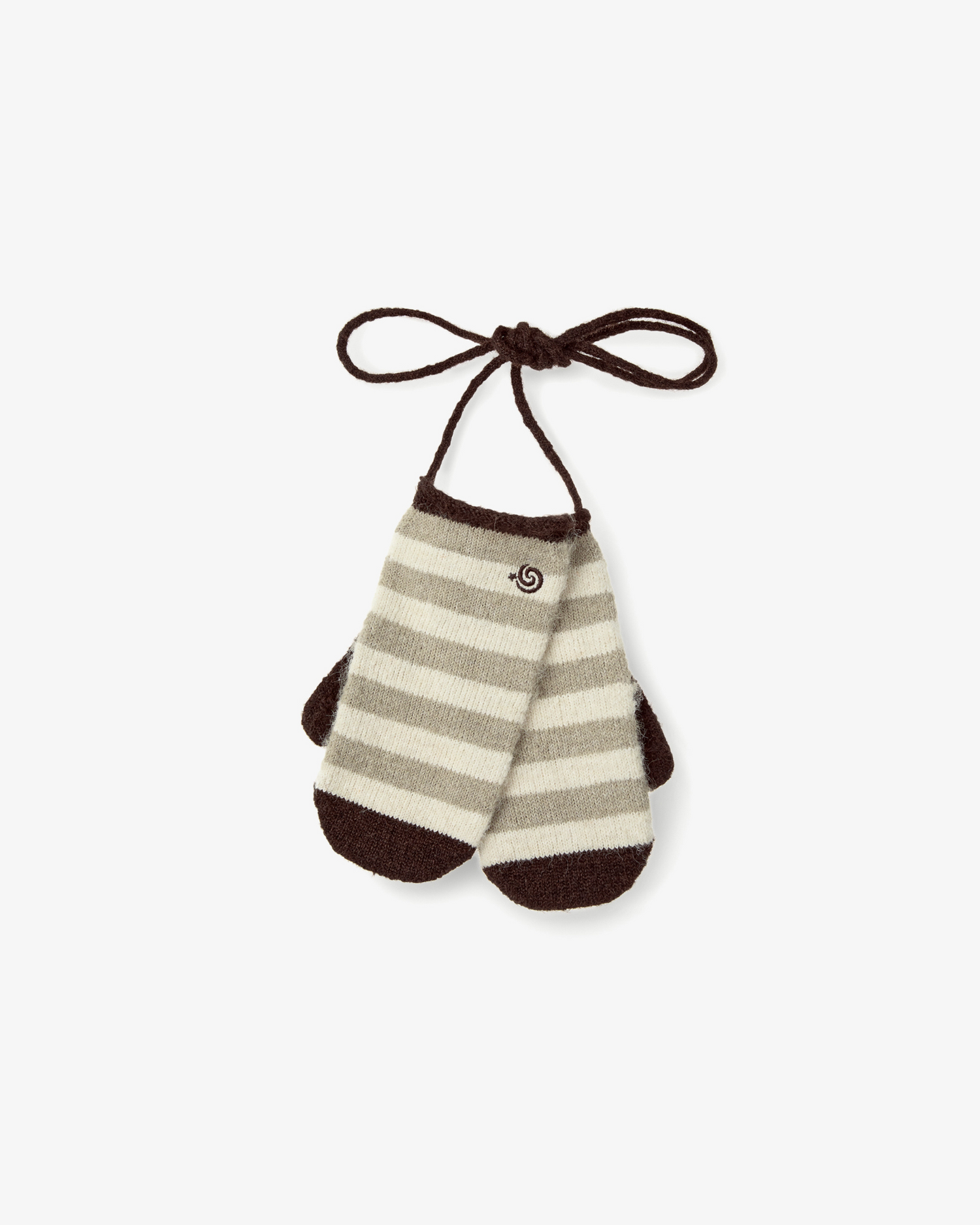 STRIPE MITTEN GLOVES [KHAKI]