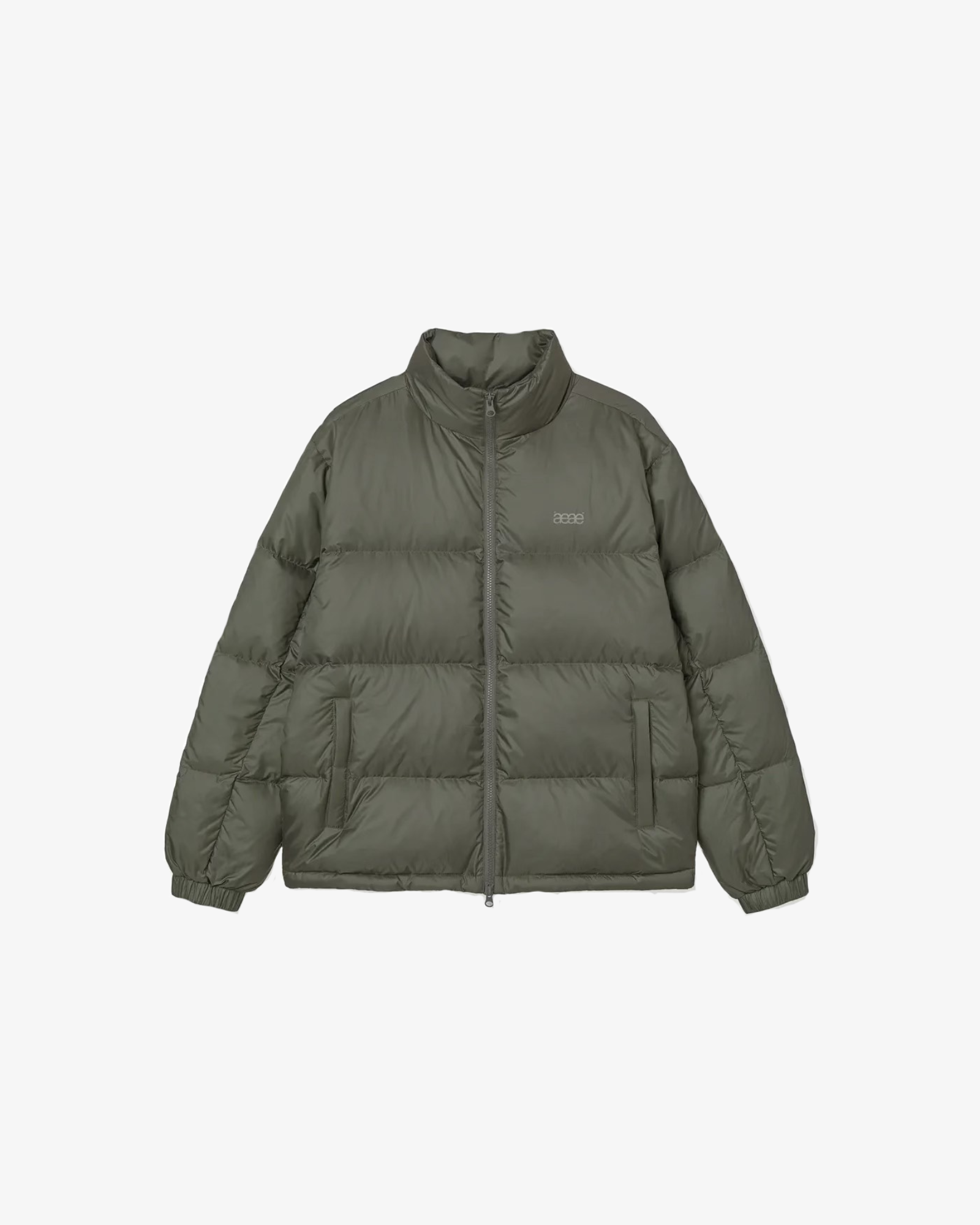 WEB LOGO DOWN JACKET [WARM GREY]