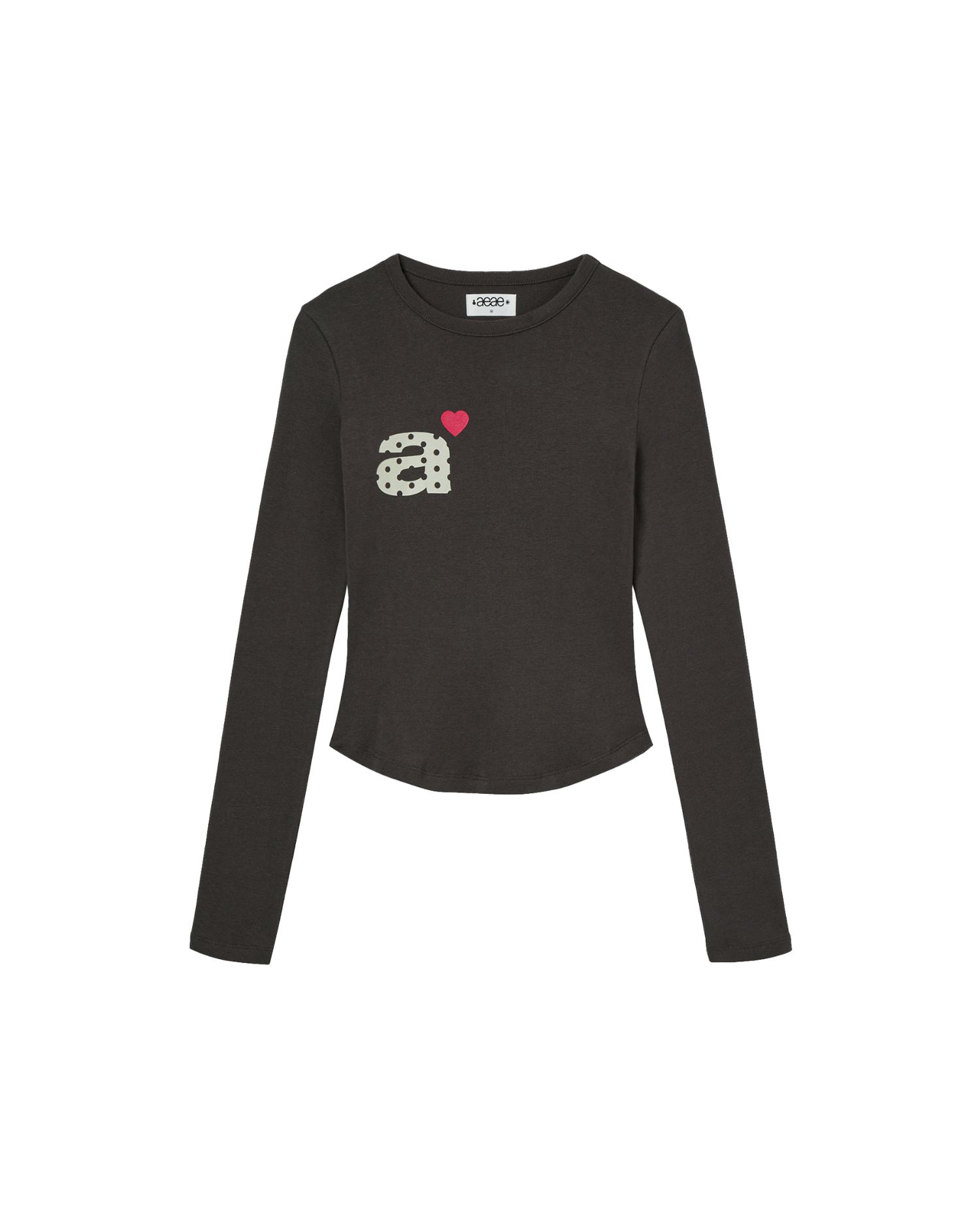 【予約商品】DOT SMALL LETTER L/S [DARK BROWN]