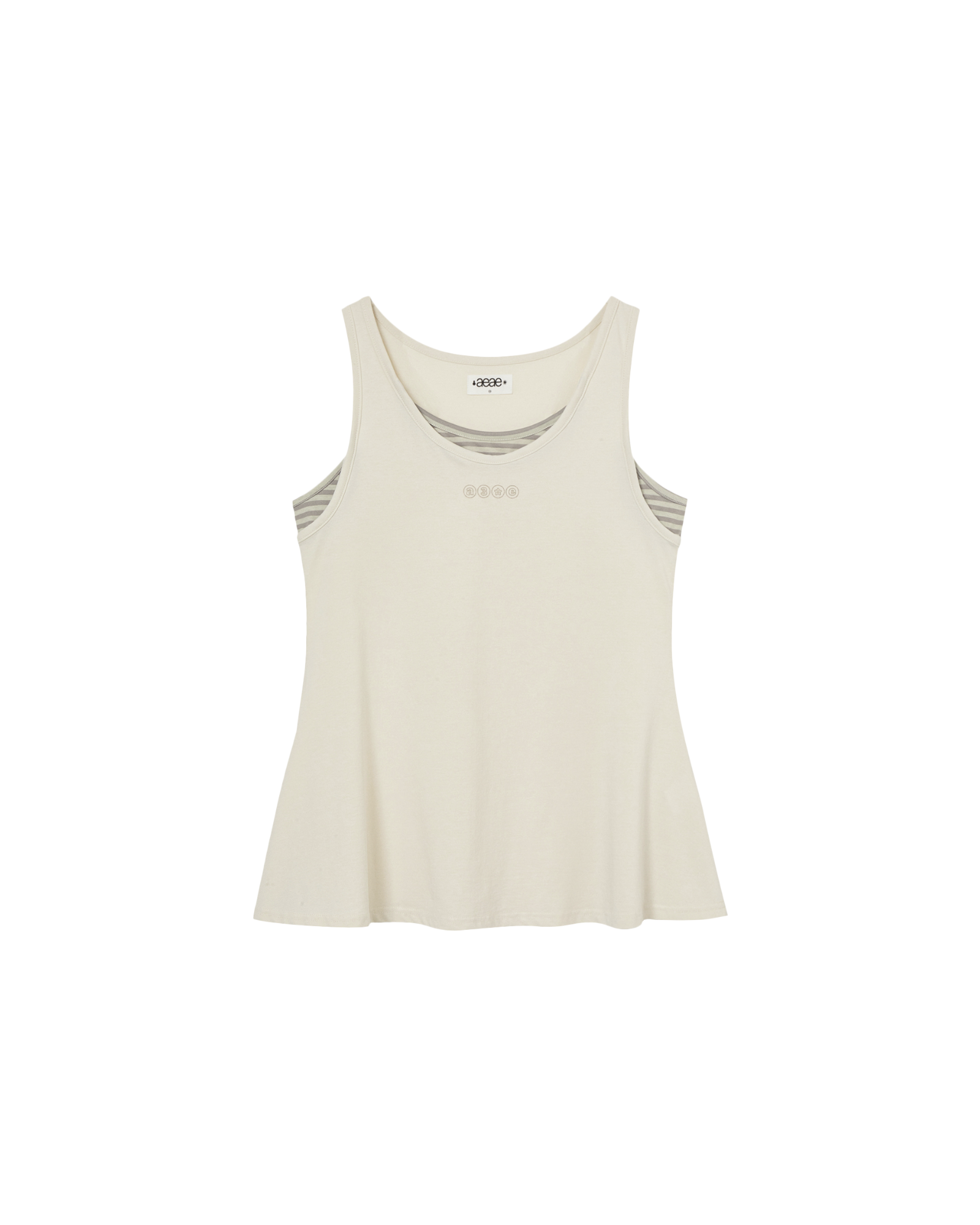 STRIPE LAYERED SLEEVELESS [IVORY]