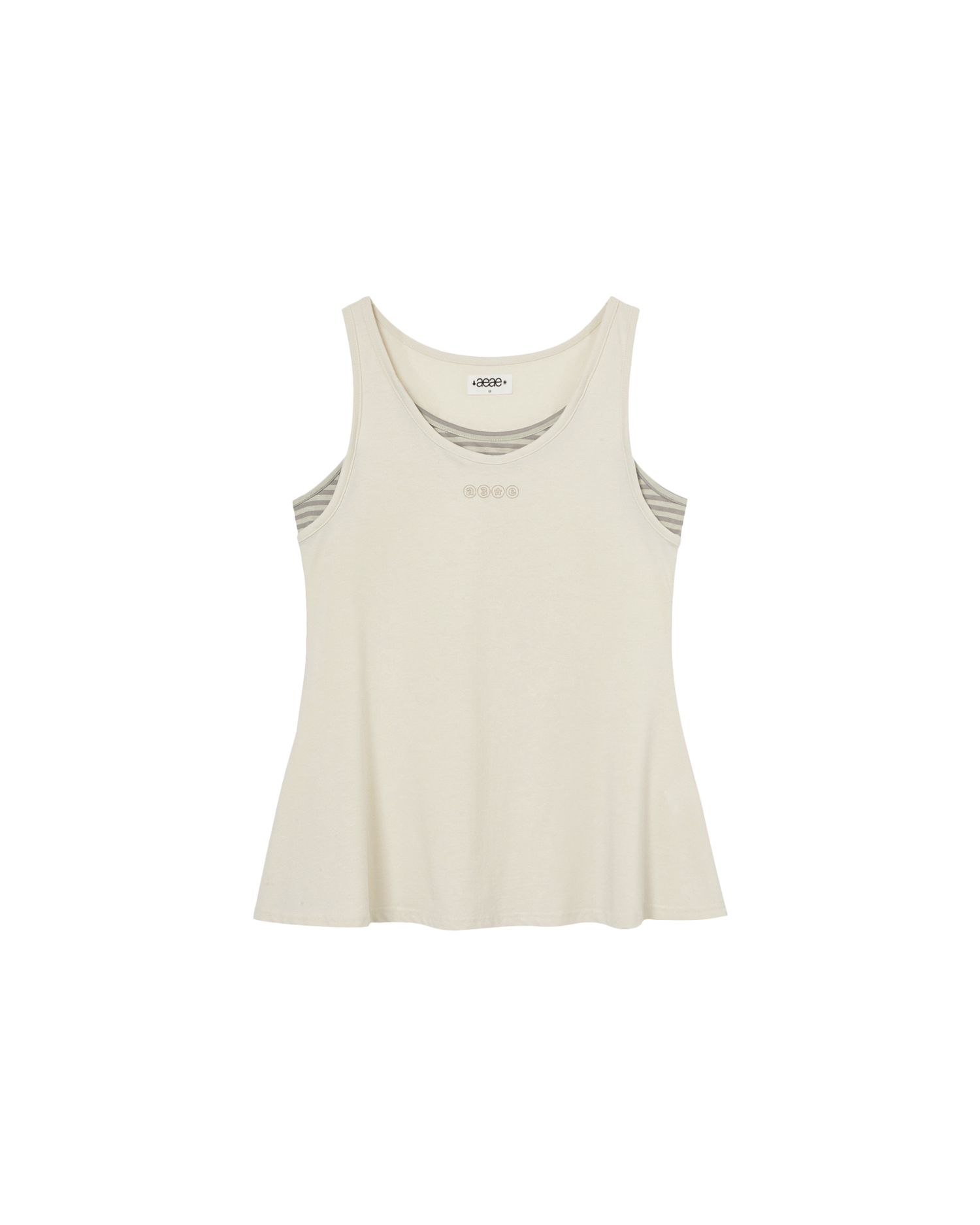 STRIPE LAYERED SLEEVELESS [IVORY]