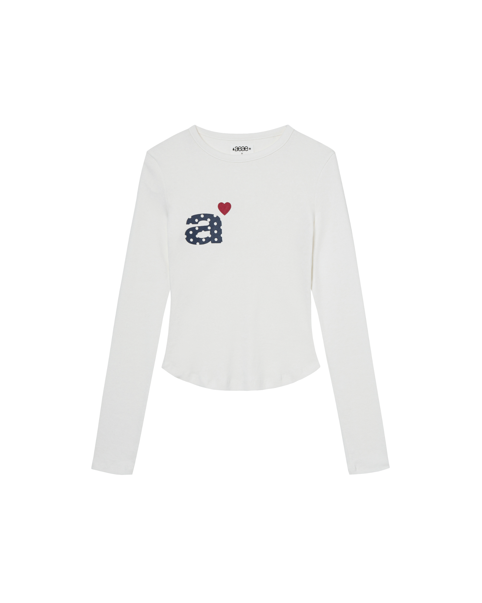 【予約商品】DOT SMALL LETTER L/S [WHITE]