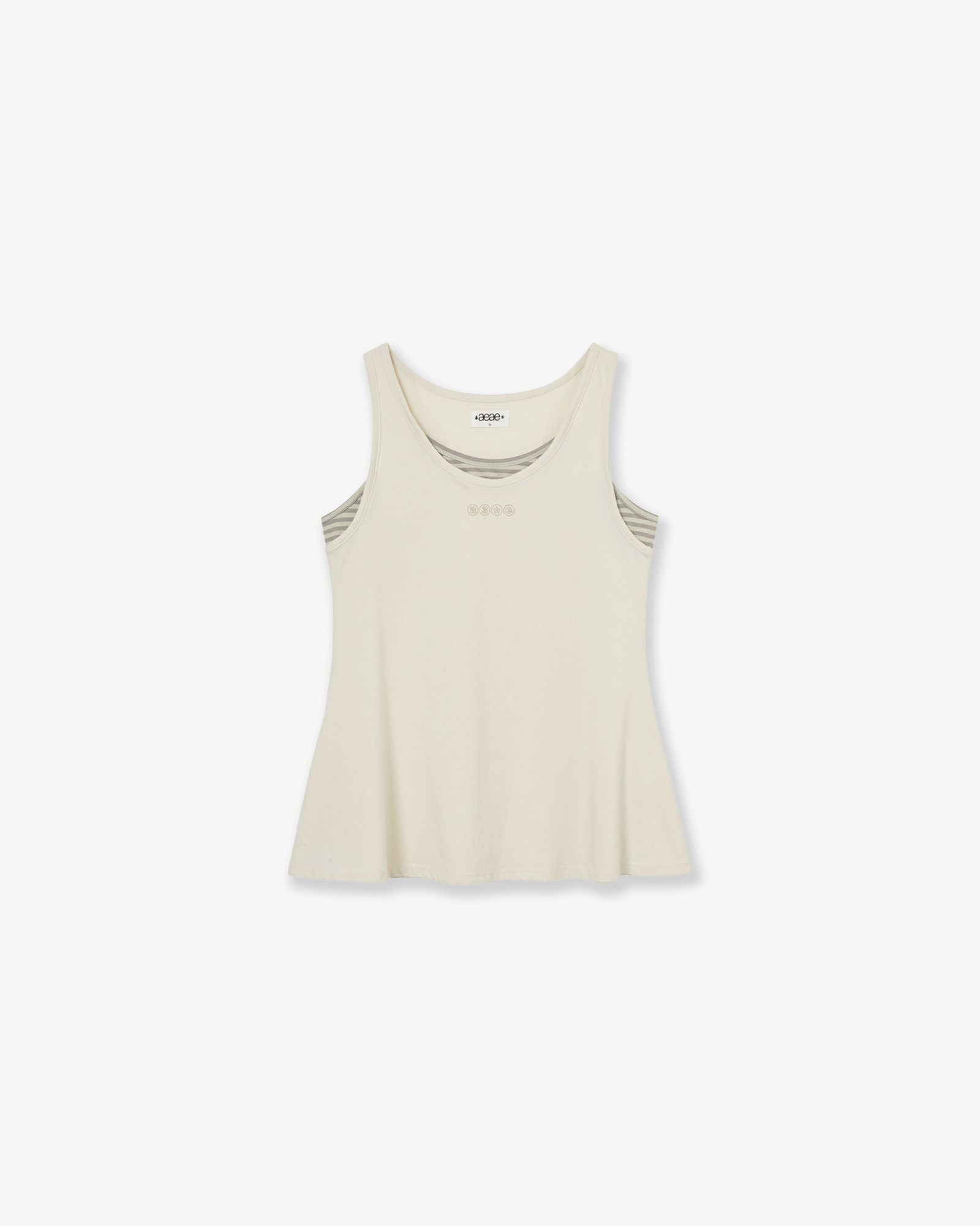 STRIPE LAYERED SLEEVELESS [IVORY]