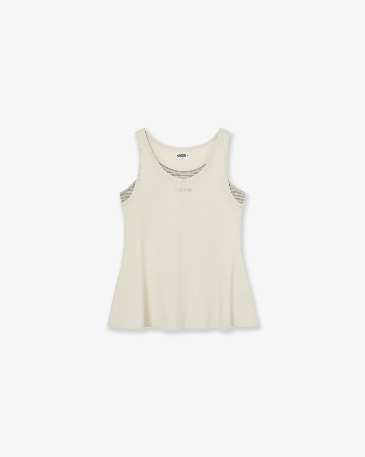 STRIPE LAYERED SLEEVELESS [IVORY]