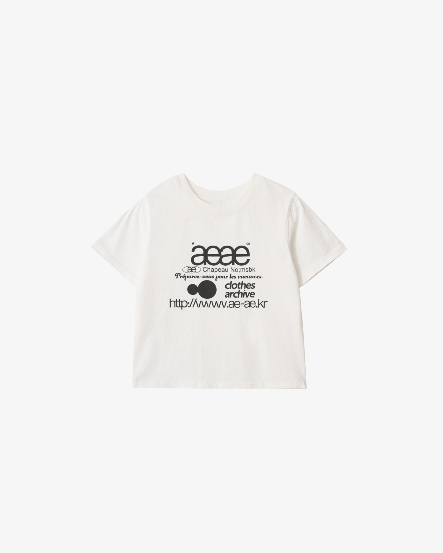 WEB LOGO CROP T-SHIRTS [WHITE]