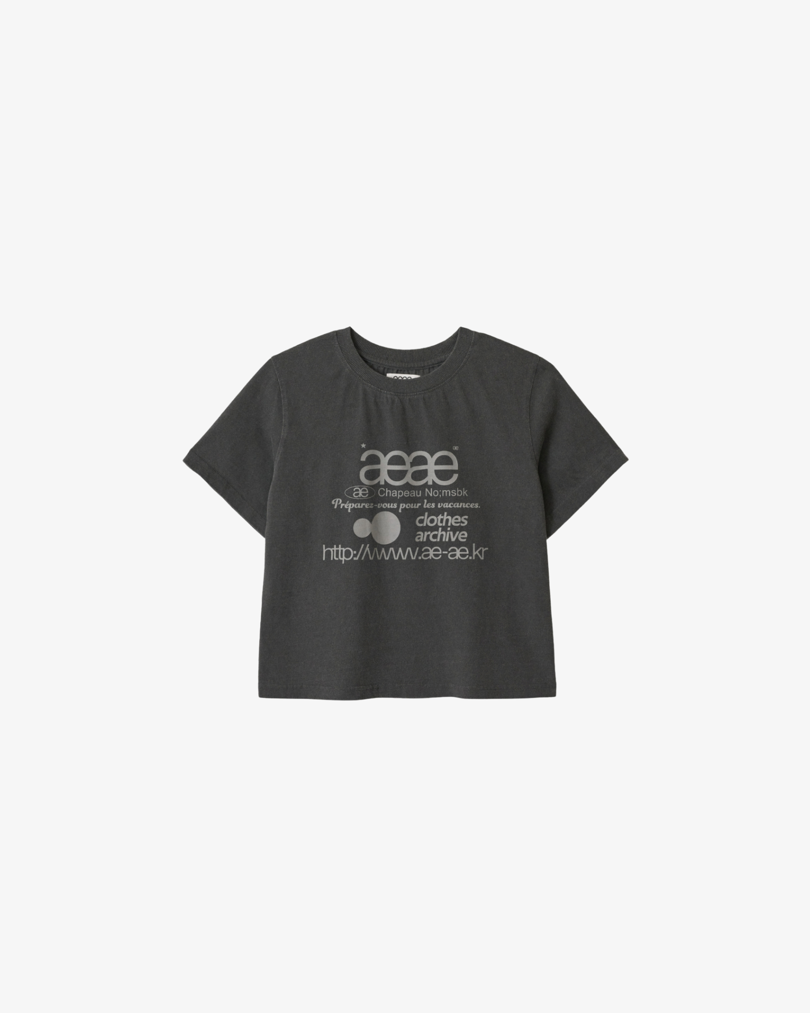 WEB LOGO CROP T-SHIRTS [PIGMENT BLACK]