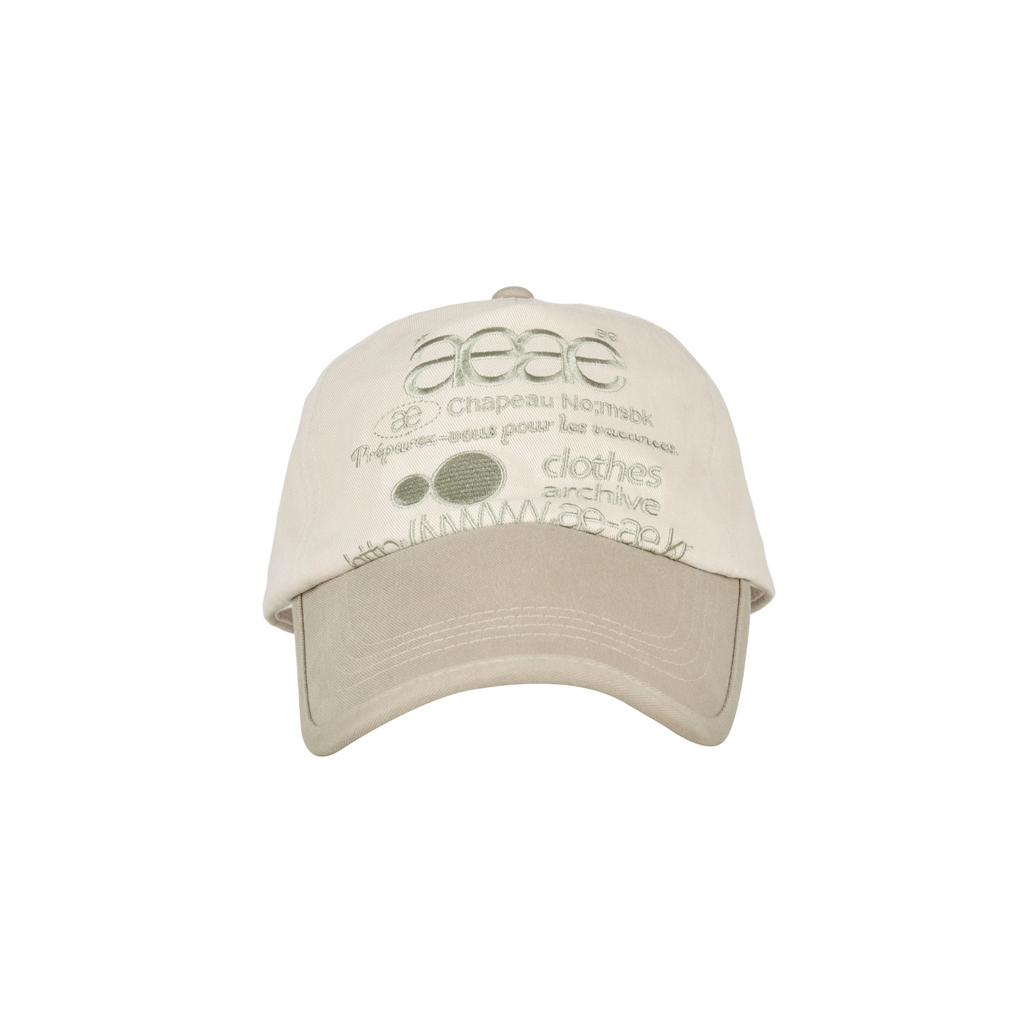 WEB LOGO 5 PANNEL BALL CAP [KHAKI]