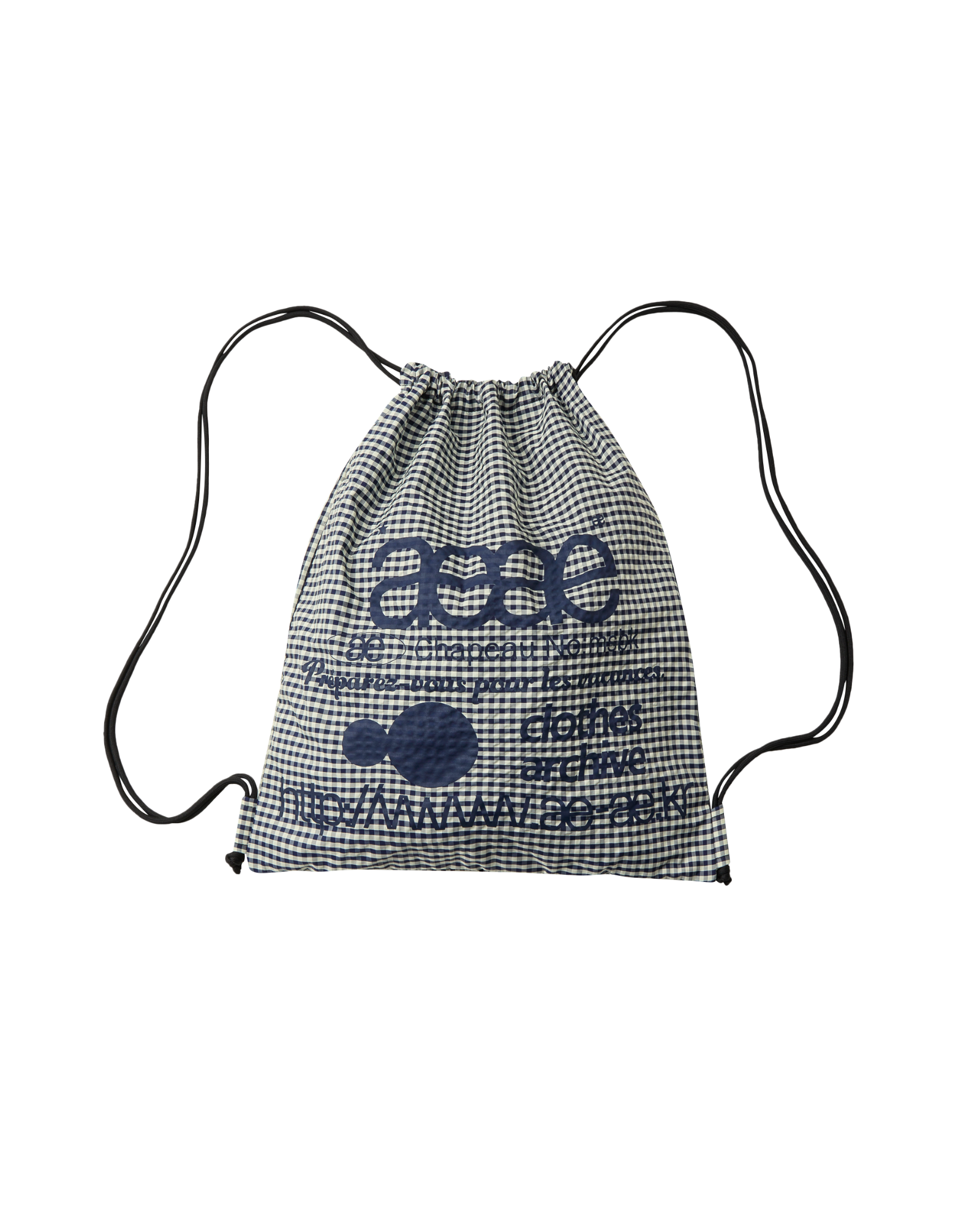 【予約商品】WEB LOGO CHECK GYM SACK [BLUE]