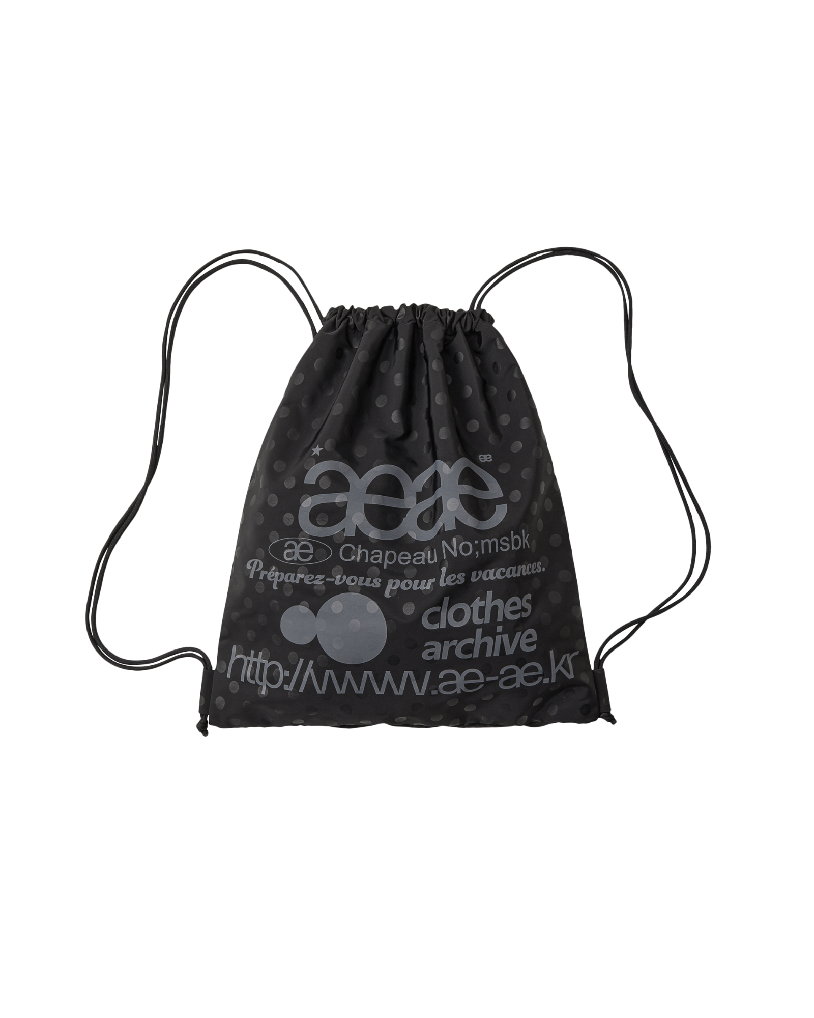 WEB LOGO DOT GYM SACK [BLACK]