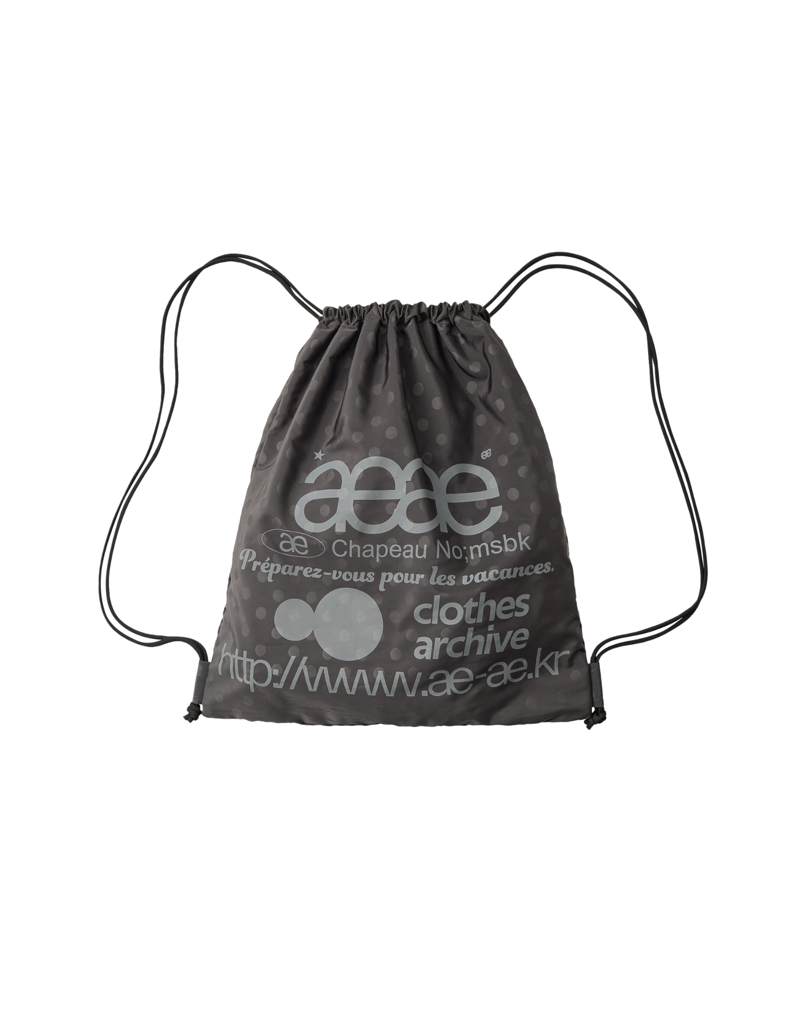 WEB LOGO DOT GYM SACK [GREY]