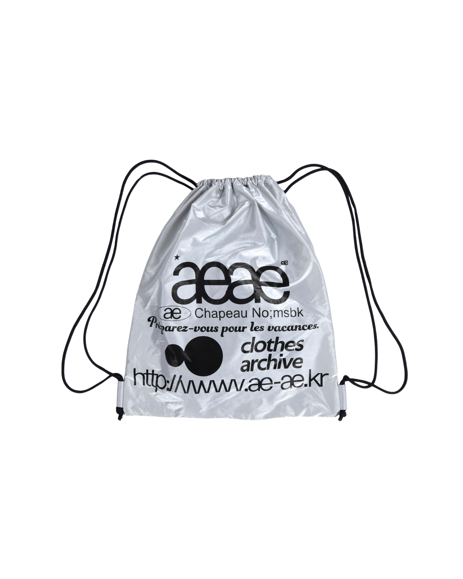 【予約商品】WEB LOGO GYM SACK [SILVER]