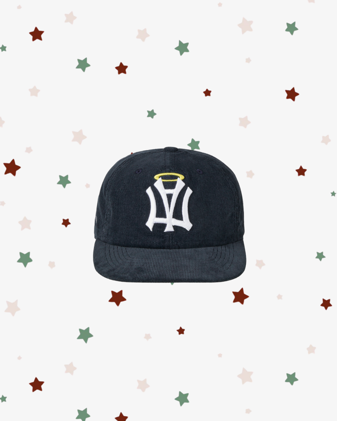 AE SYMBOL CORDUROY ANGEL WING CAP [NAVY]