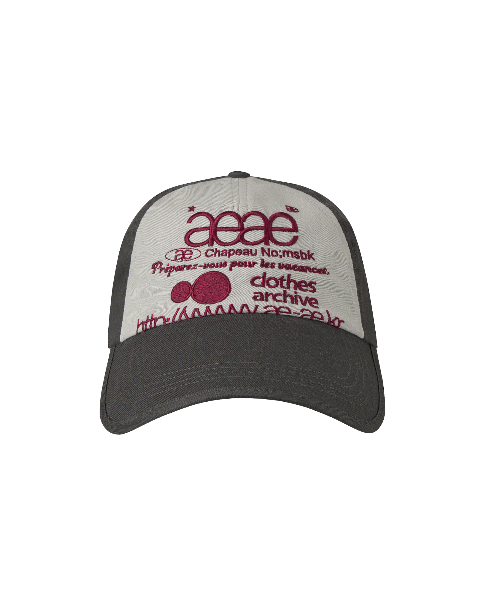 WEB LOGO 5 PANNEL BALL CAP [CHARCOAL/ASH]